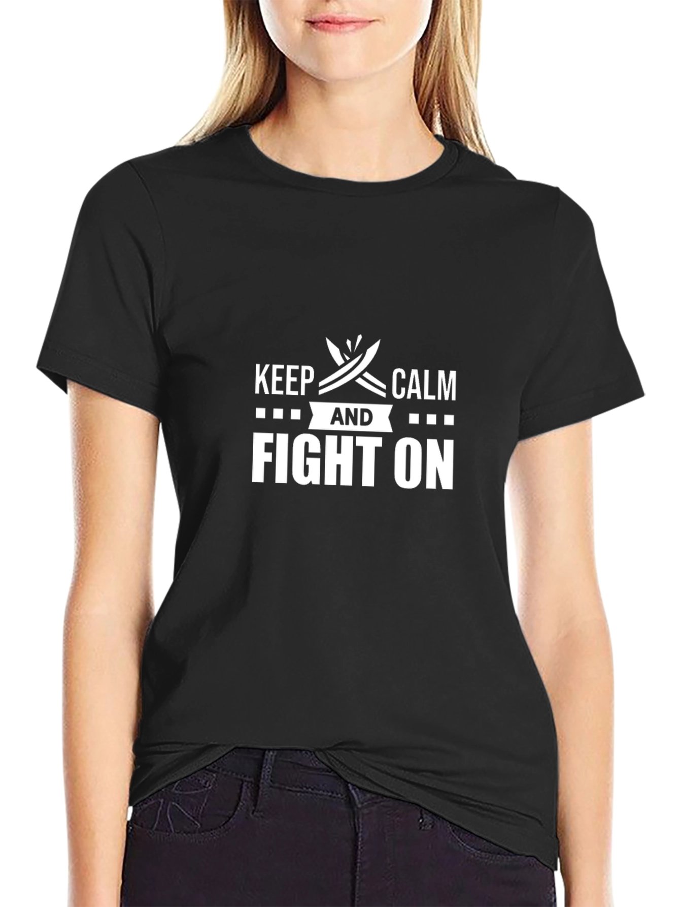 Keep Calm and Fight On Graphic T-Shirt