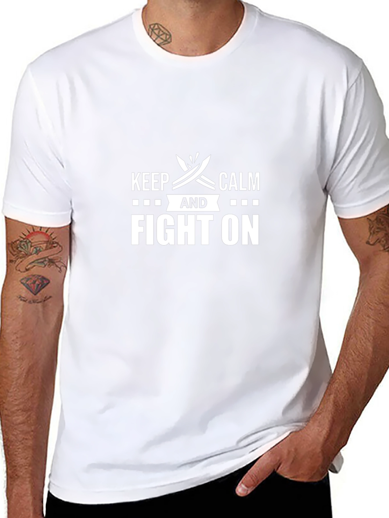 Keep Calm and Fight On Graphic T-Shirt