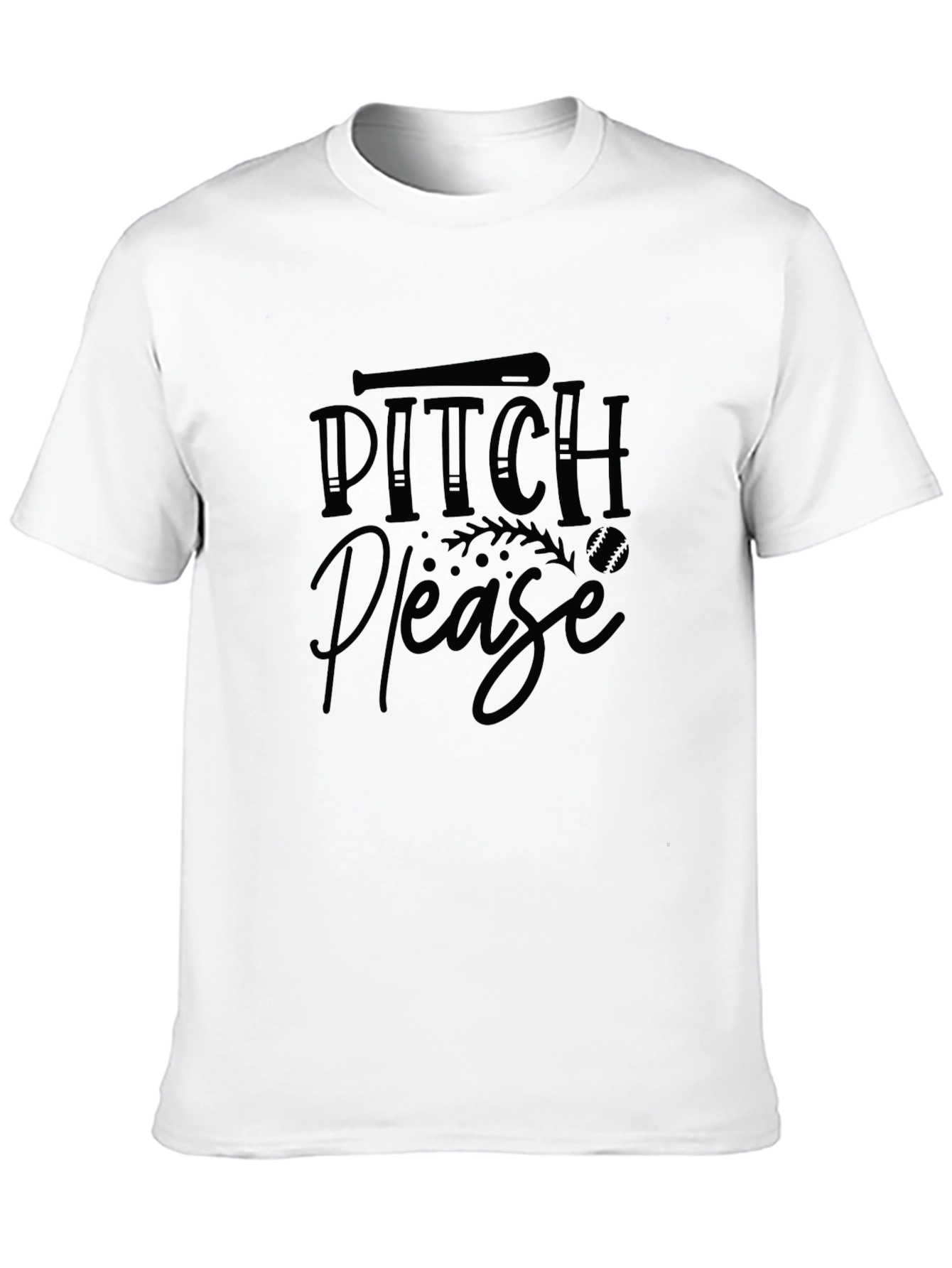 Pitch Please Baseball Graphic T-Shirt