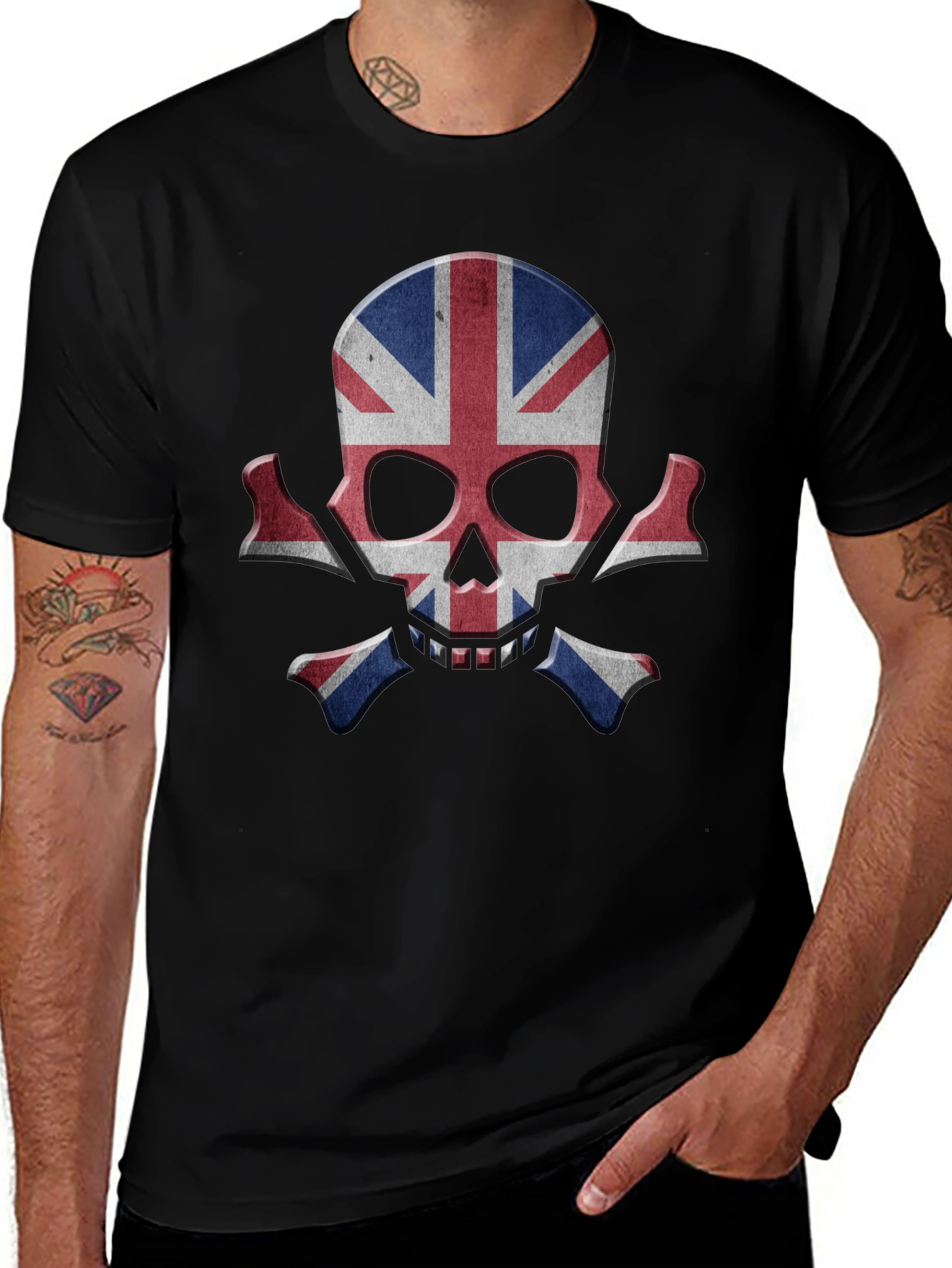 Union Jack Skull Graphic Tee