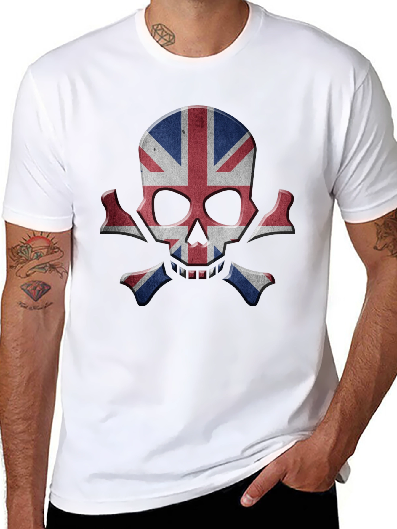 Union Jack Skull Graphic Tee