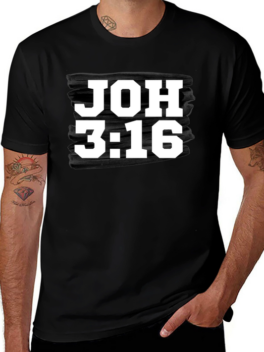 JOH 3:16 Graphic Black T-Shirt