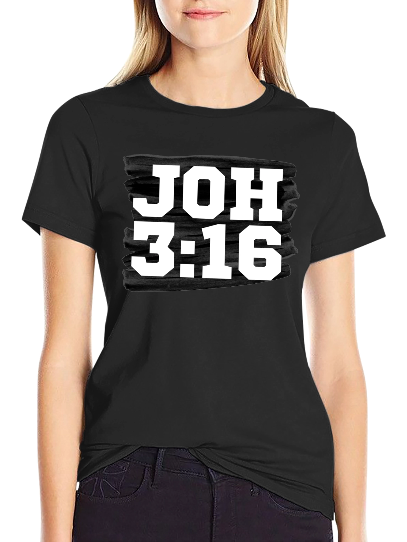 JOH 3:16 Graphic Black T-Shirt