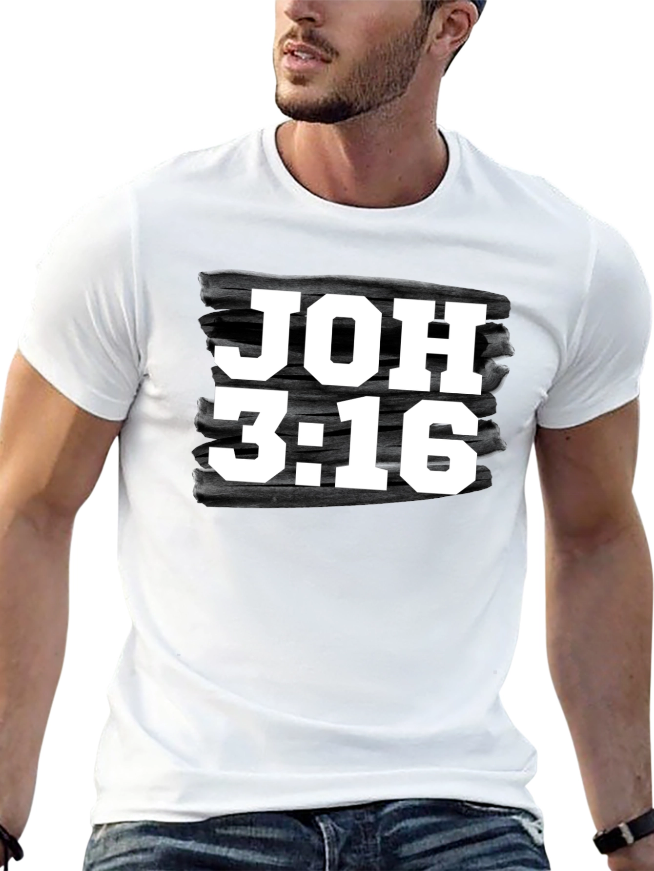 JOH 3:16 Graphic Black T-Shirt