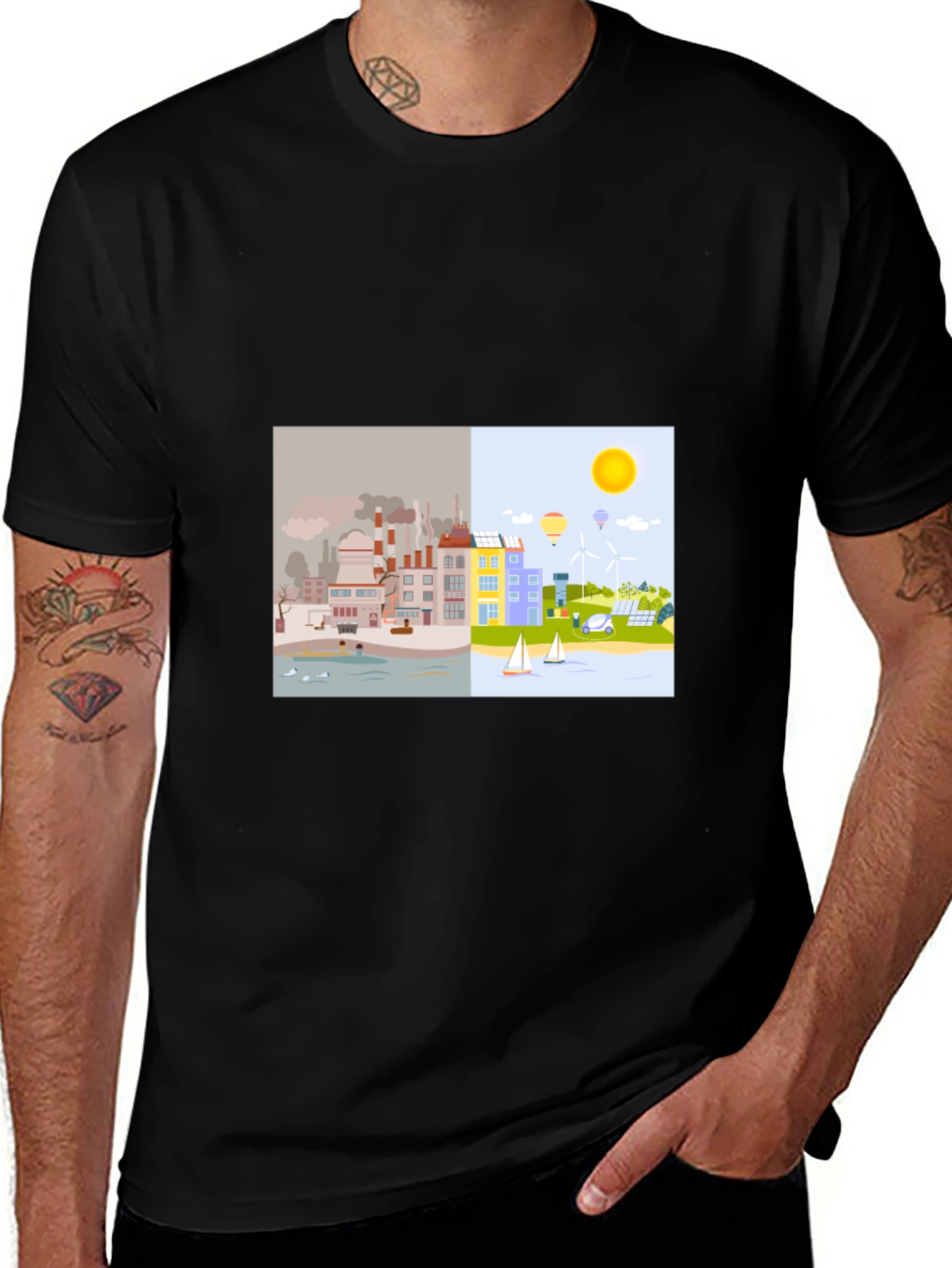 Eco-Friendly T-Shirt: Clean Energy Design