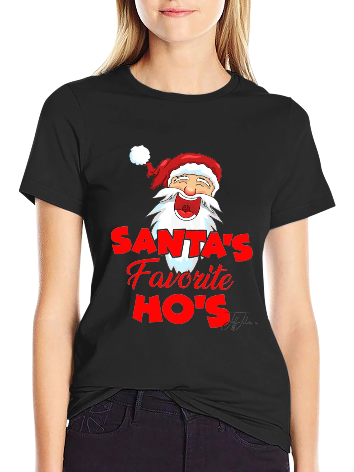 Santas Favorite HOs Funny Graphic T-Shirt