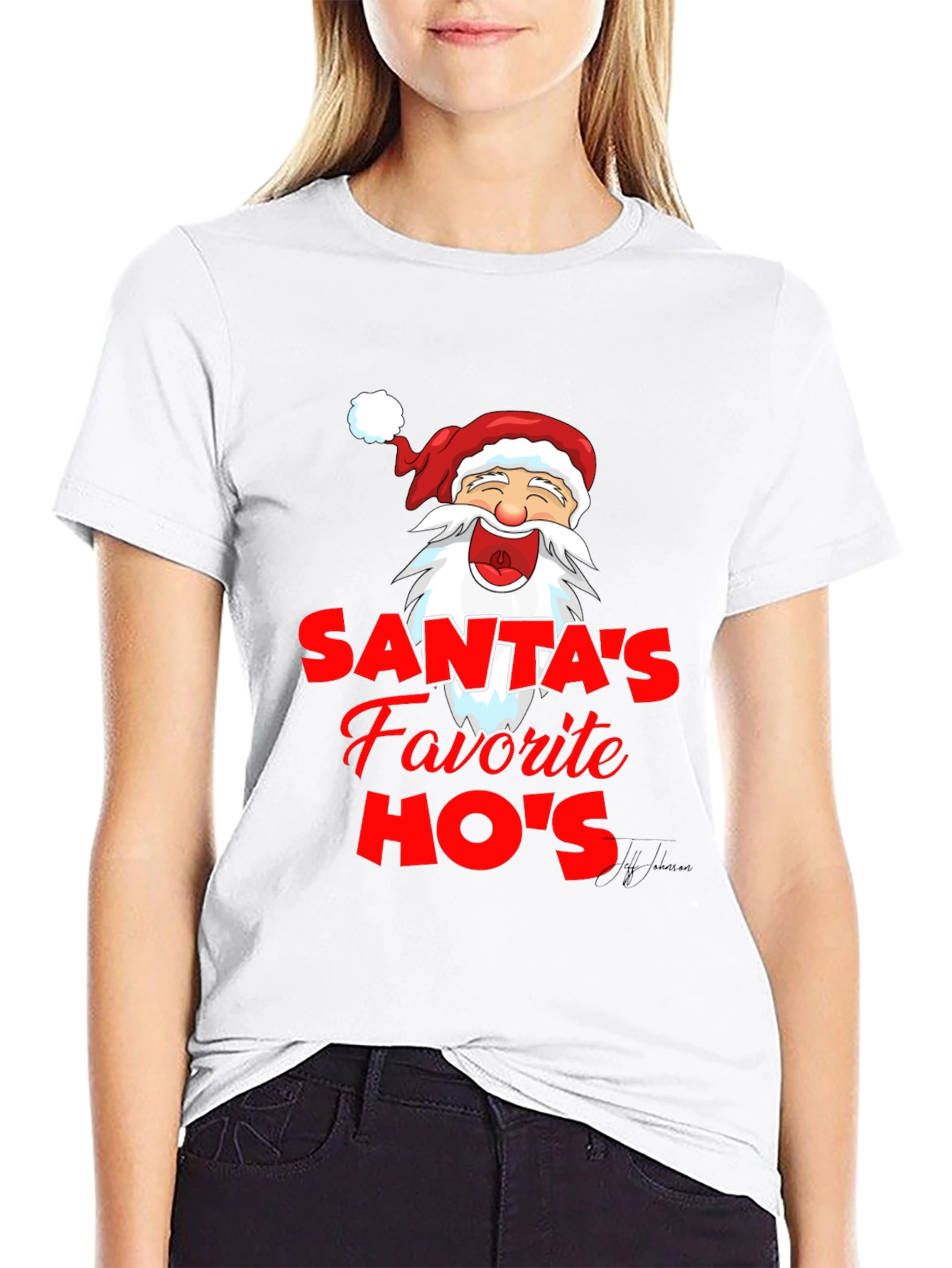 Santas Favorite HOs Funny Graphic T-Shirt