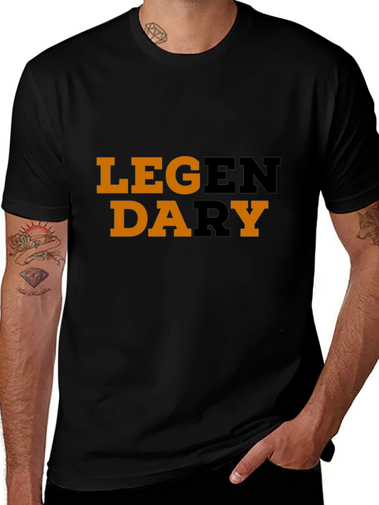 Legendary Graphic Black Cotton T-Shirt