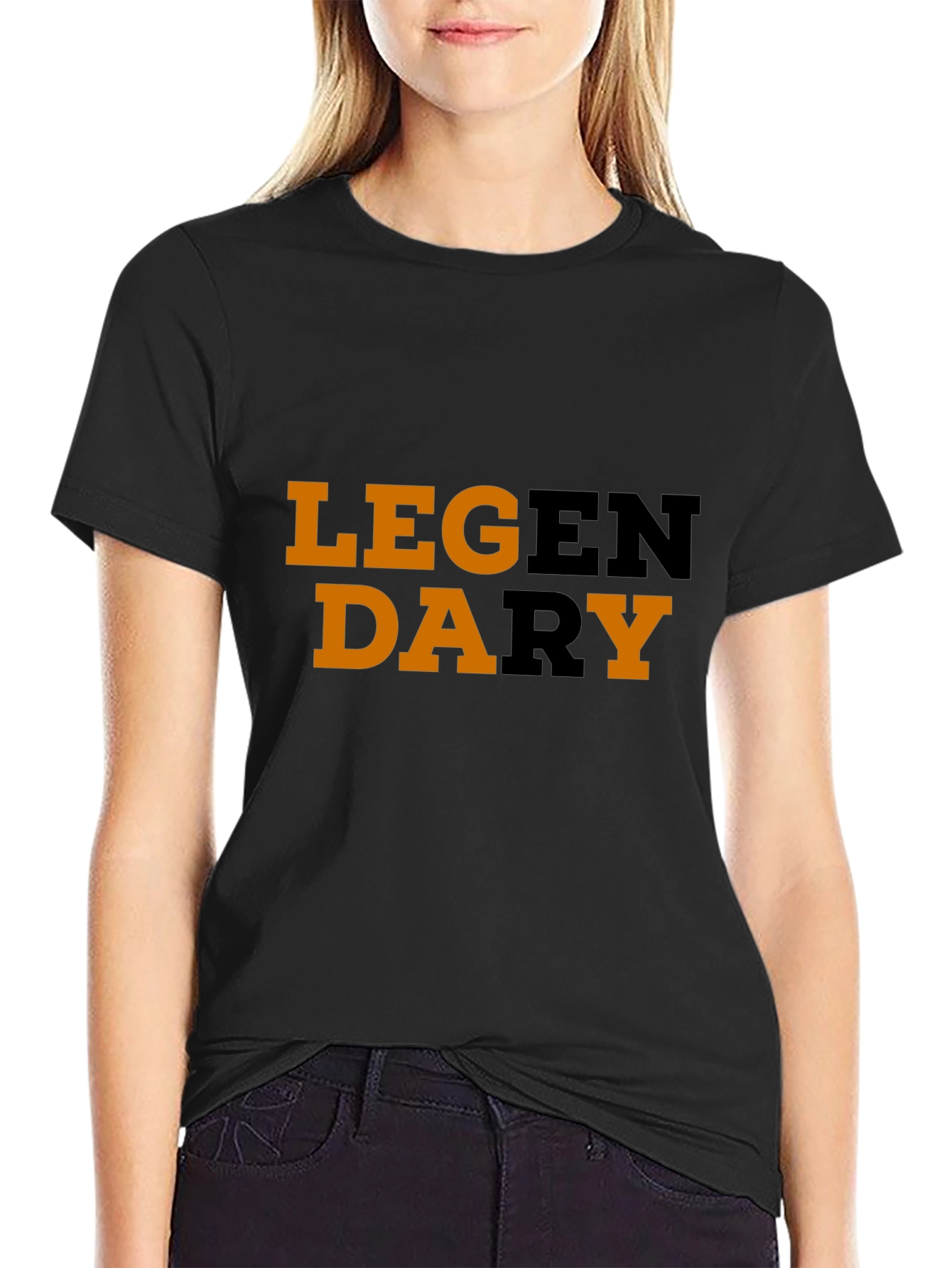 Legendary Graphic Black Cotton T-Shirt