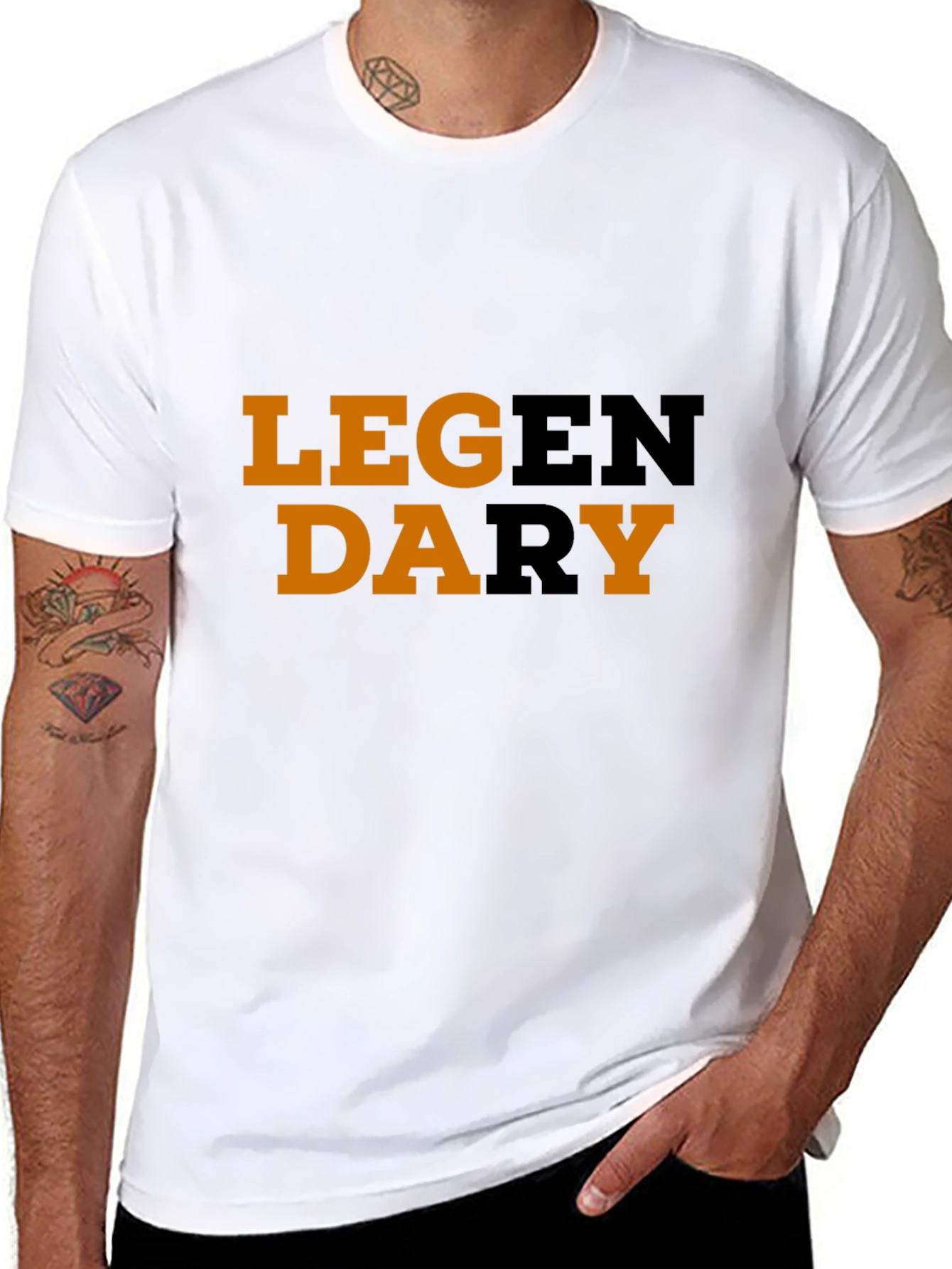 Legendary Graphic Black Cotton T-Shirt