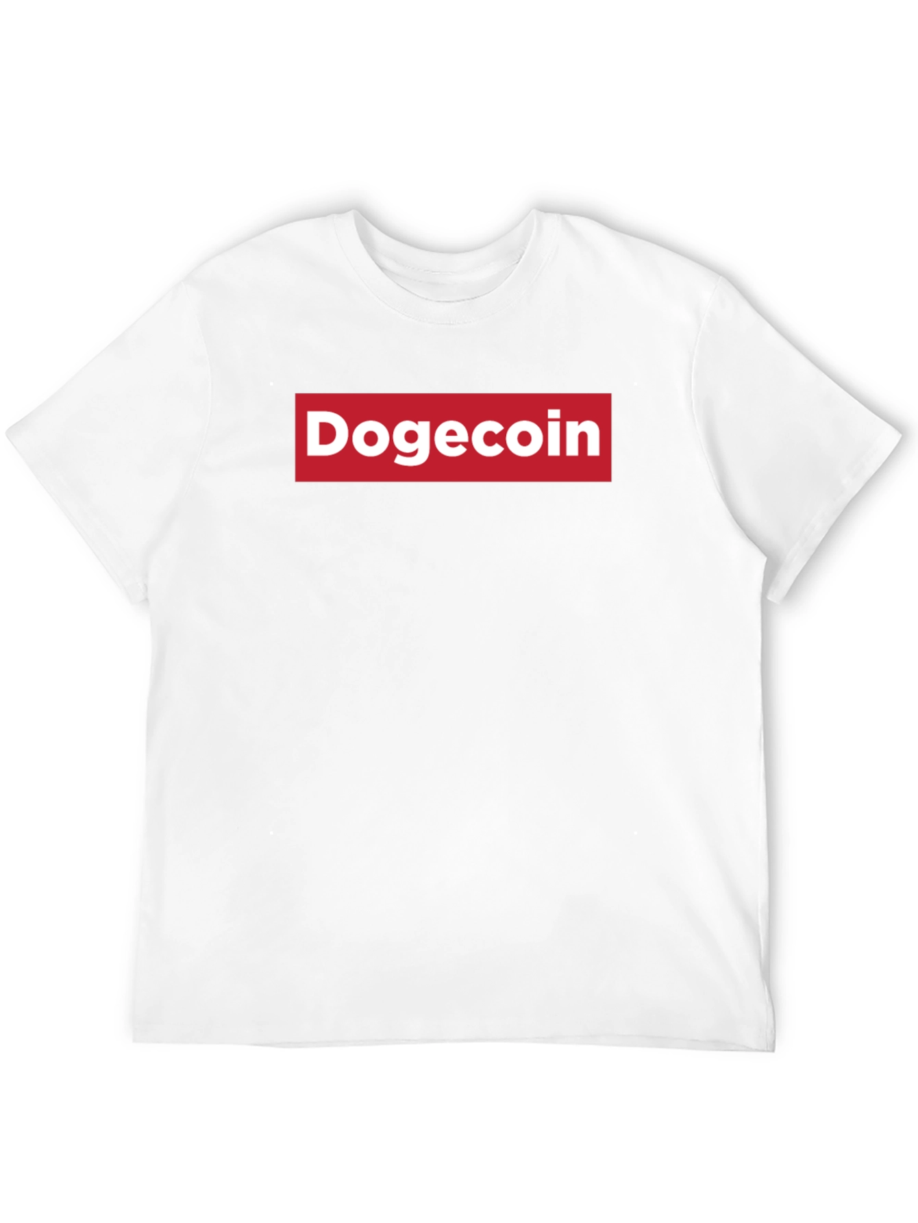 Dogecoin Red Box Logo T-Shirt - Black