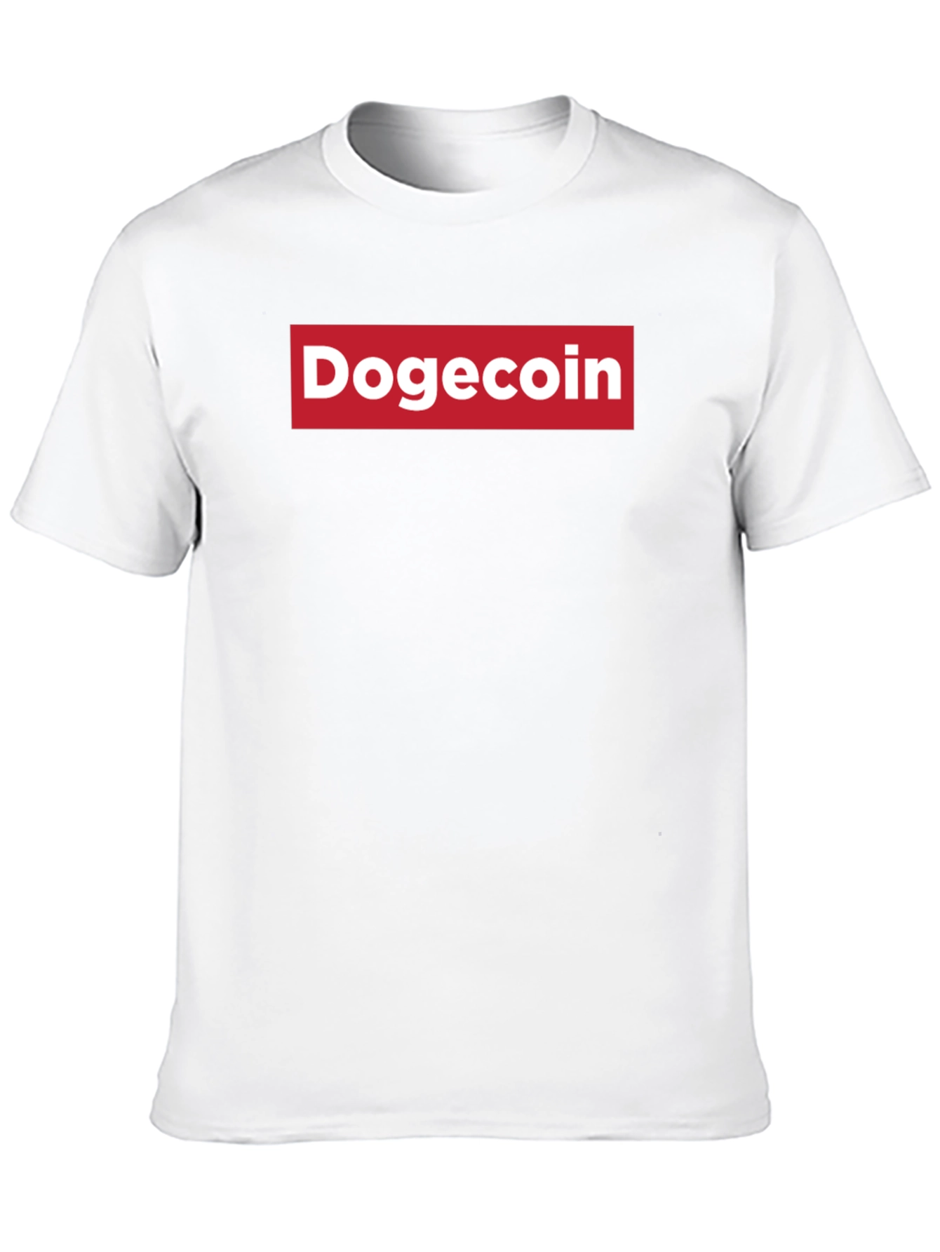 Dogecoin Red Box Logo T-Shirt - Black