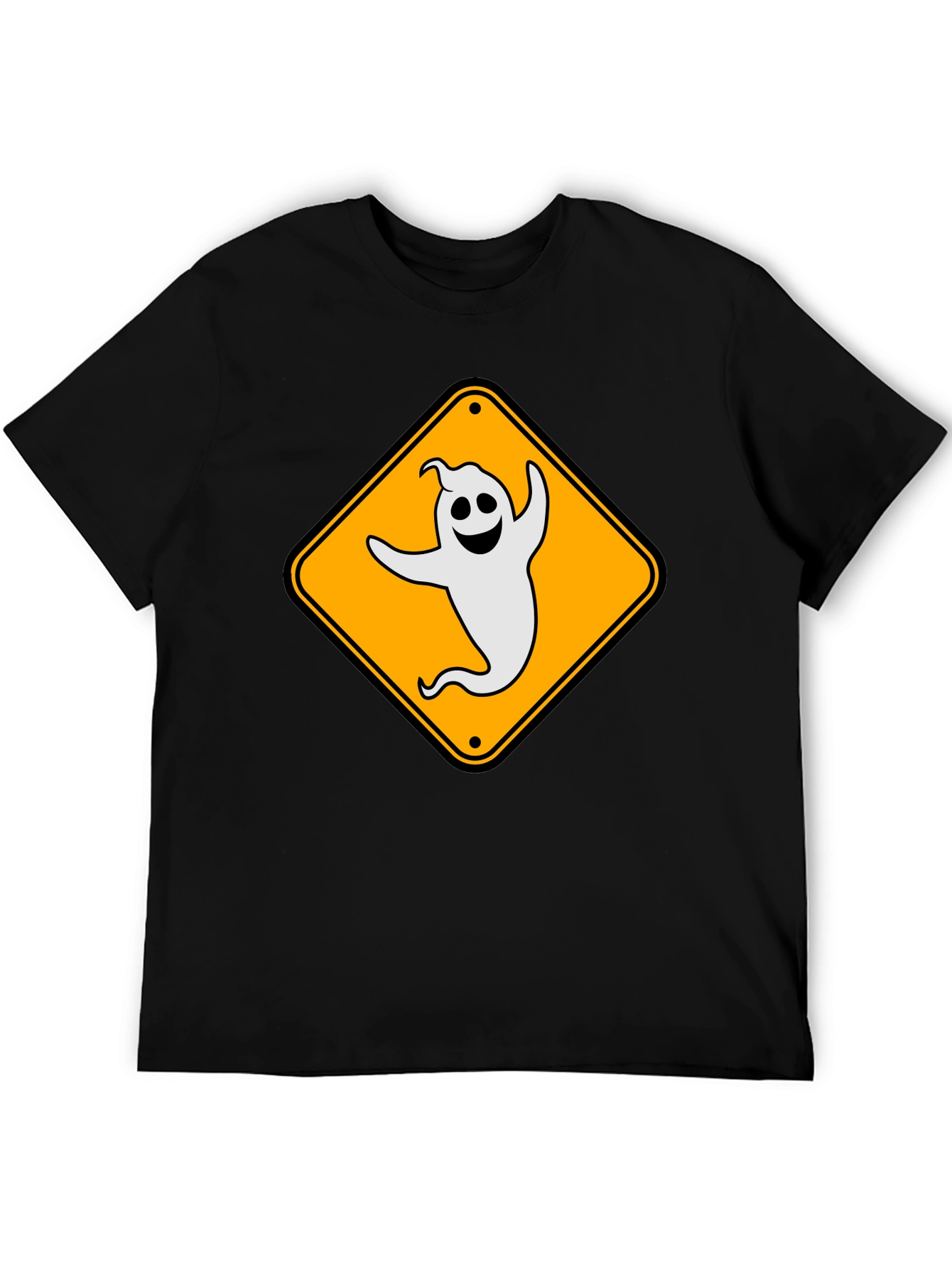 Ghost Crossing Sign Tee - Spooky Fun T-Shirt