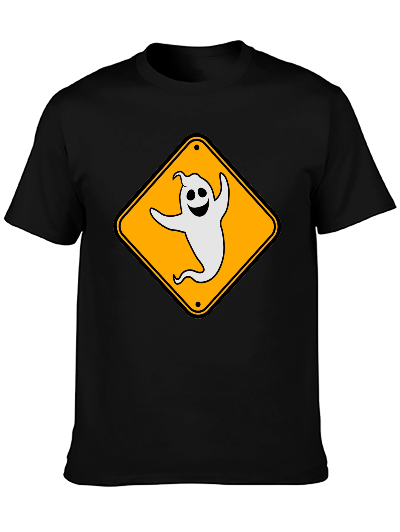 Ghost Crossing Sign Tee - Spooky Fun T-Shirt