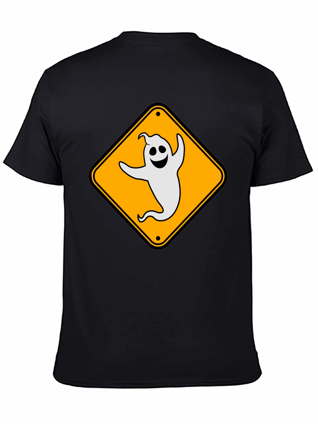 Ghost Crossing Sign Tee - Spooky Fun T-Shirt