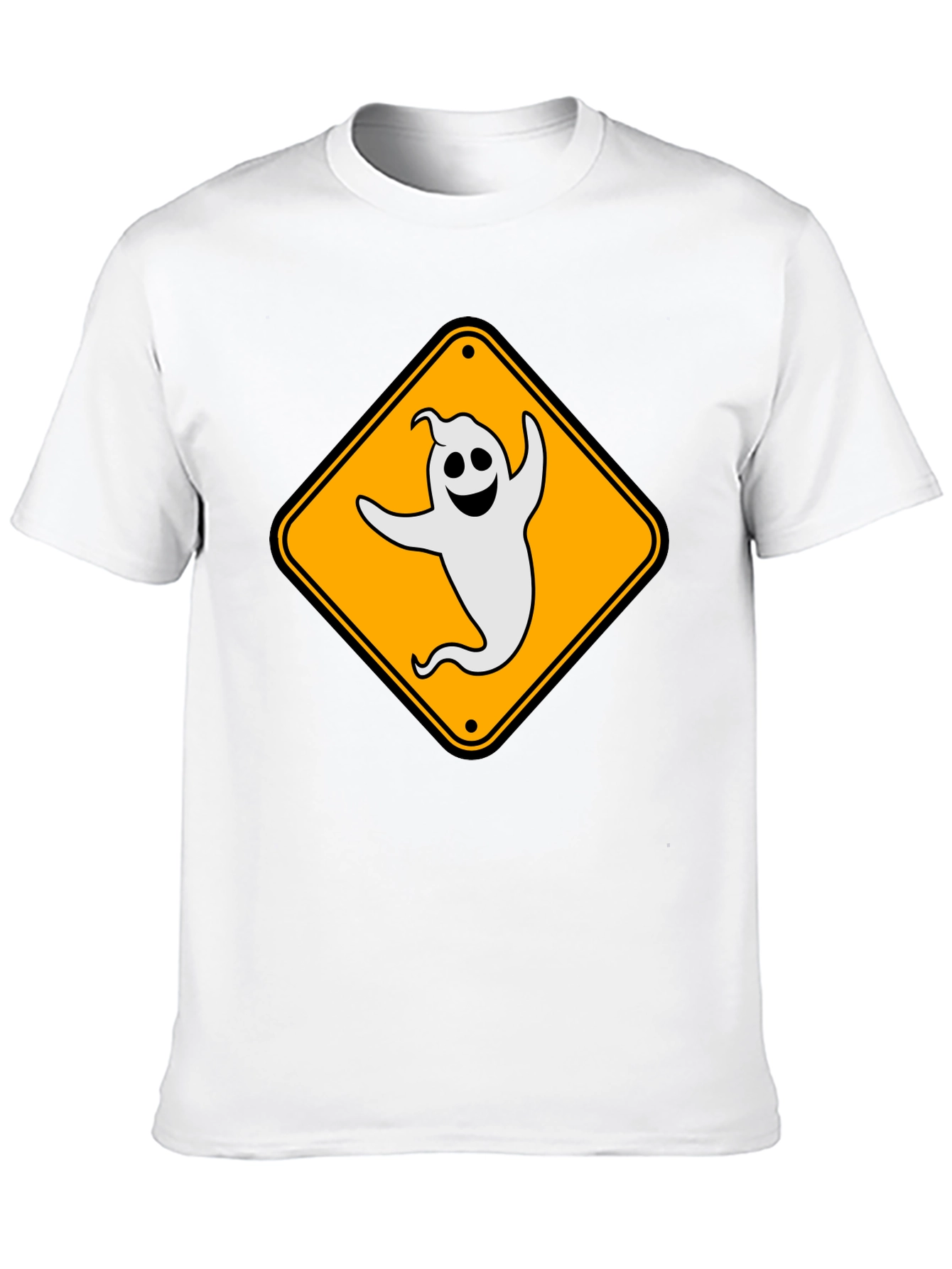 Ghost Crossing Sign Tee - Spooky Fun T-Shirt