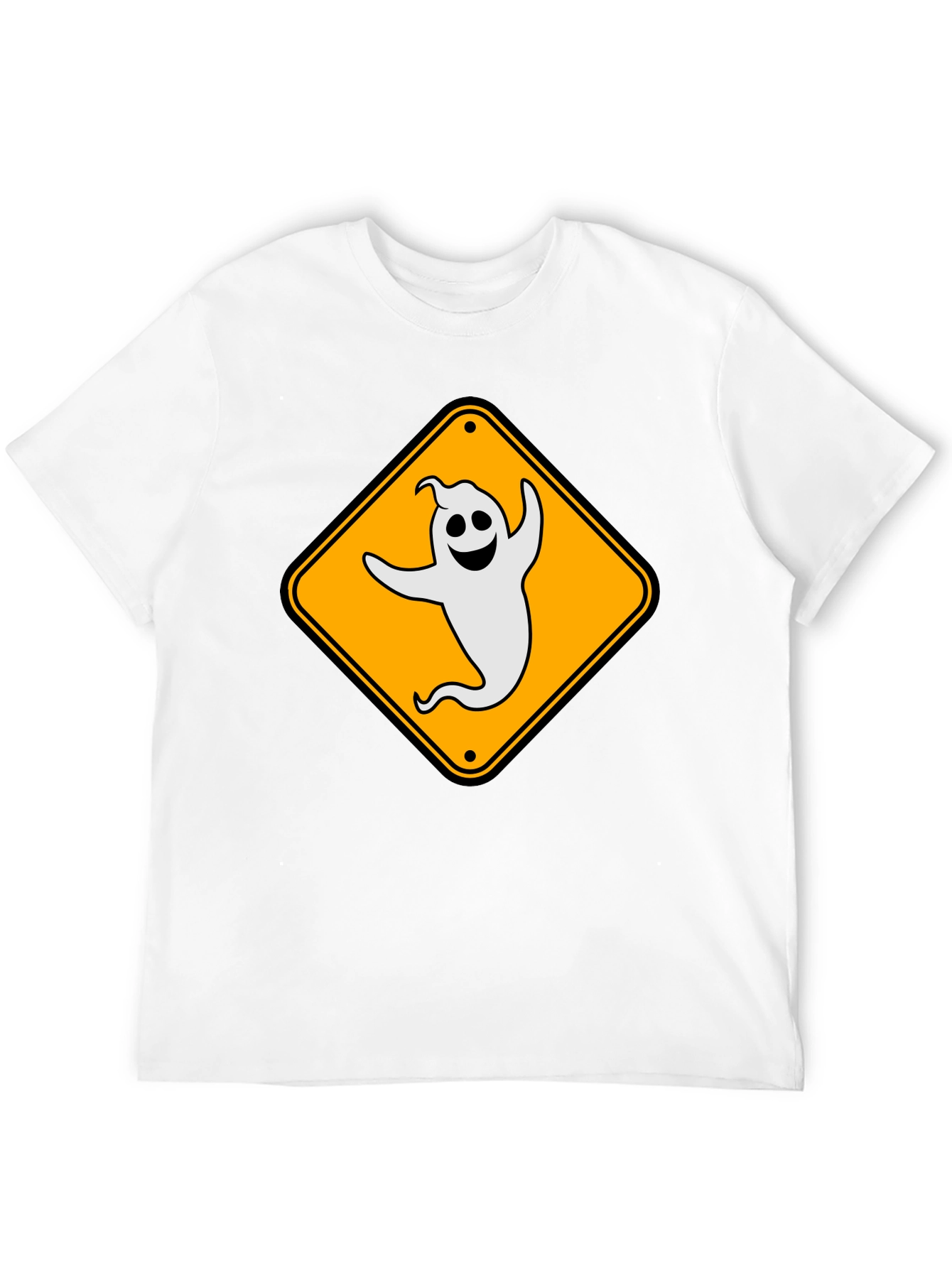 Ghost Crossing Sign Tee - Spooky Fun T-Shirt