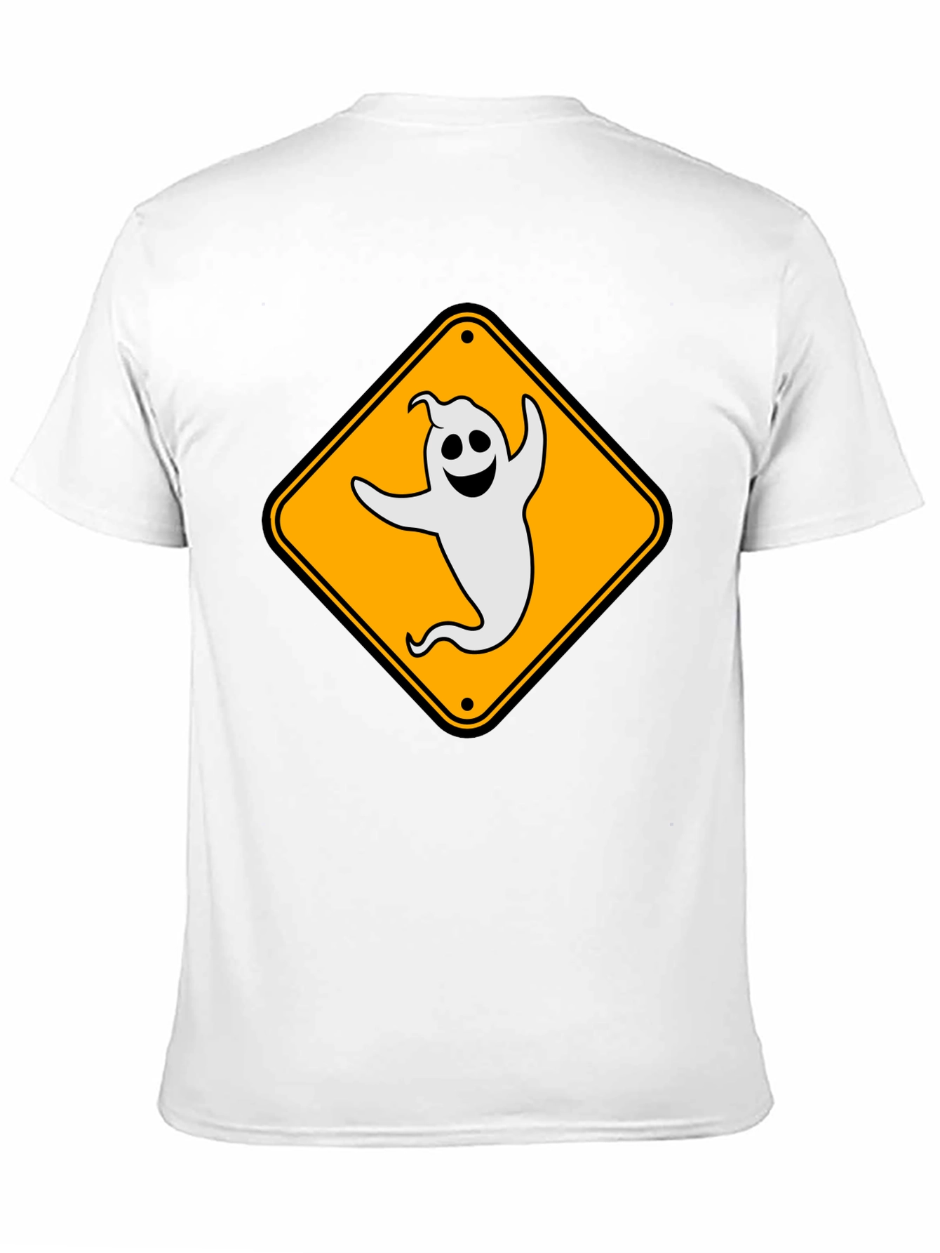 Ghost Crossing Sign Tee - Spooky Fun T-Shirt