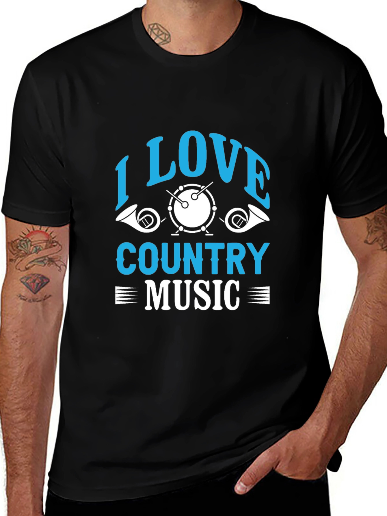 I Love Country Music Graphic T-Shirt