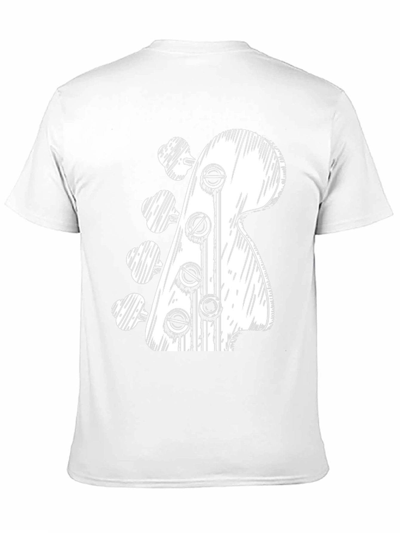 Bass Guitar Headstock T-Shirt - Music Lover Tee