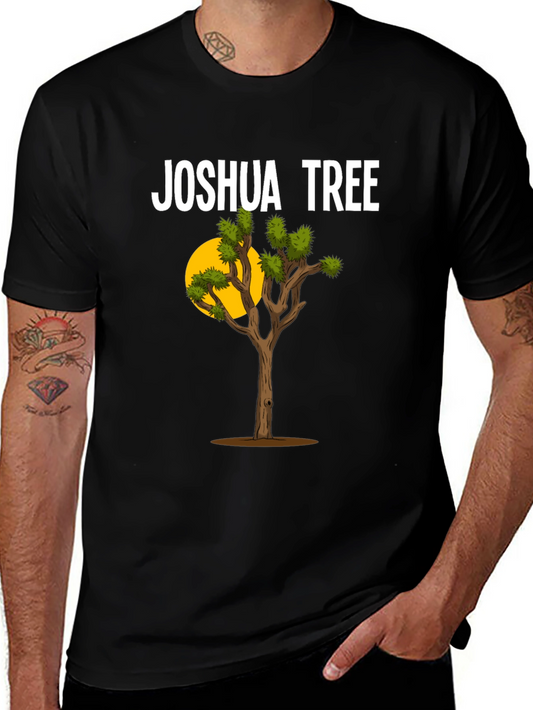Joshua Tree Graphic T-Shirt - Black Cotton Blend