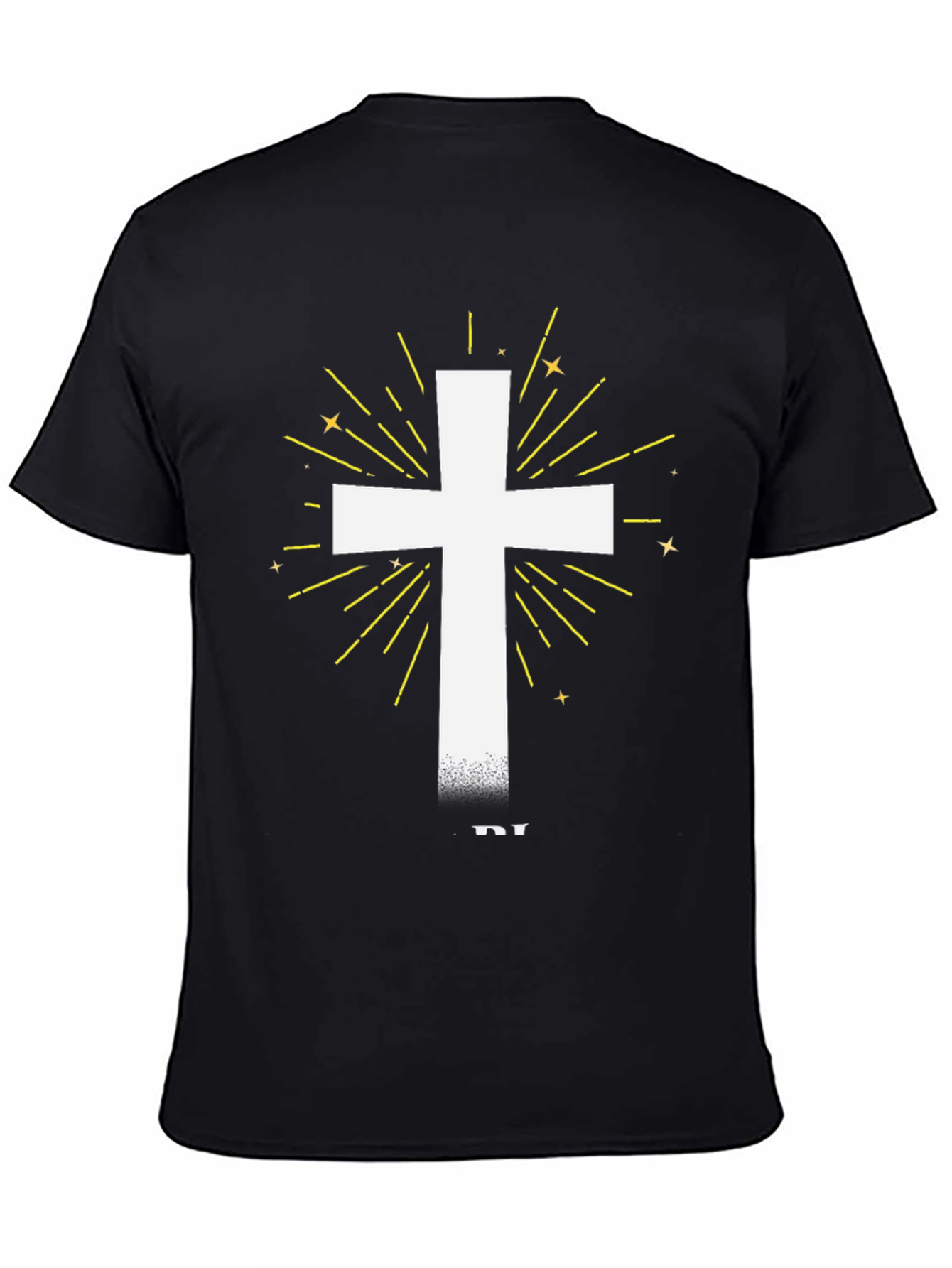 Radiant Cross Graphic Tee - Black