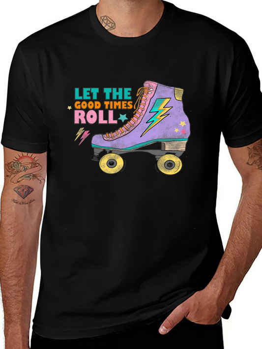 Retro Roller Skate T-Shirt - Let The Good Times Roll Tee