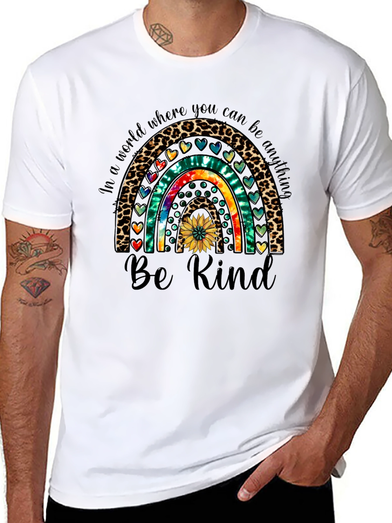 Be Kind Rainbow Graphic Tee