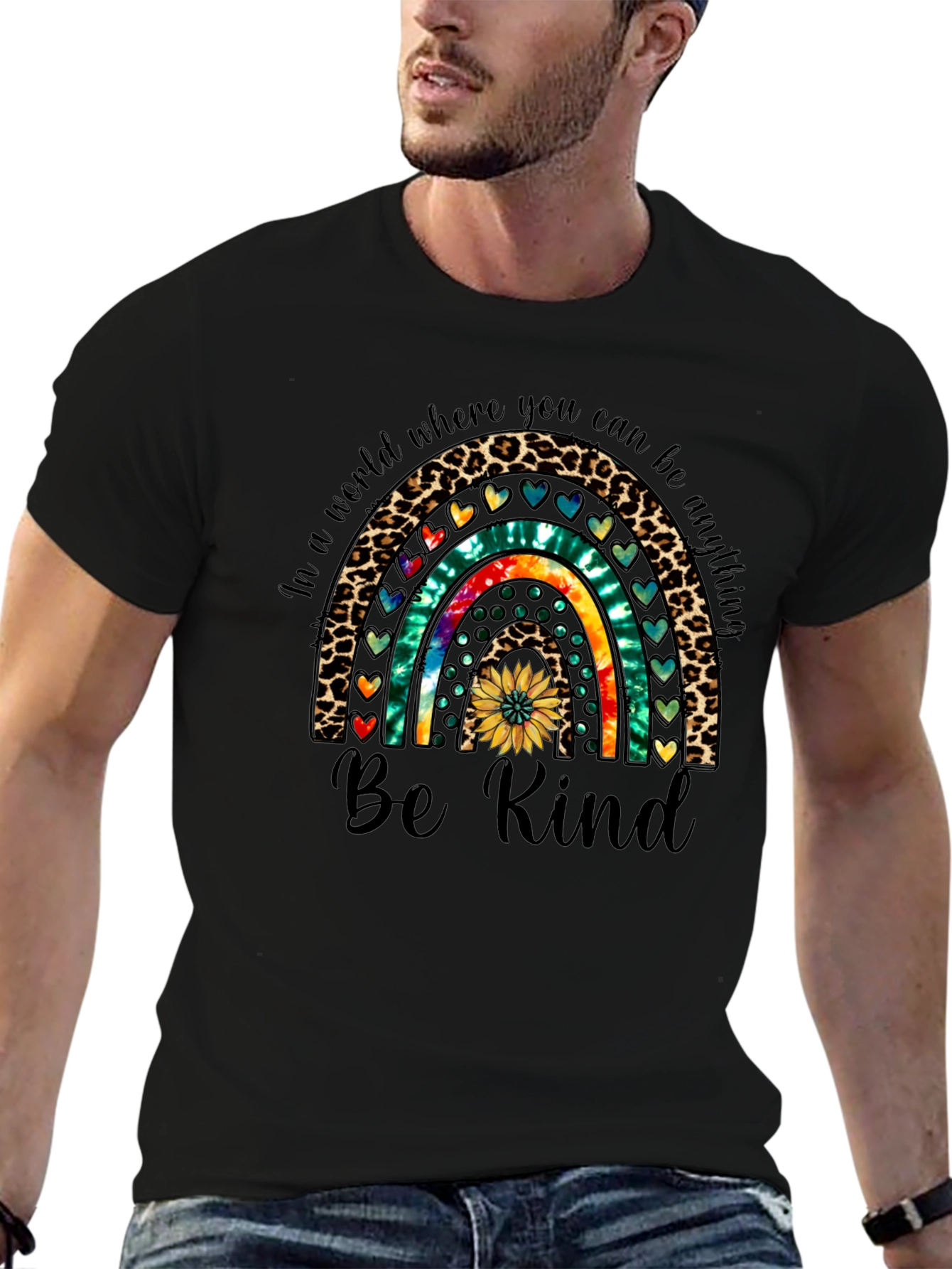 Be Kind Rainbow Graphic Tee