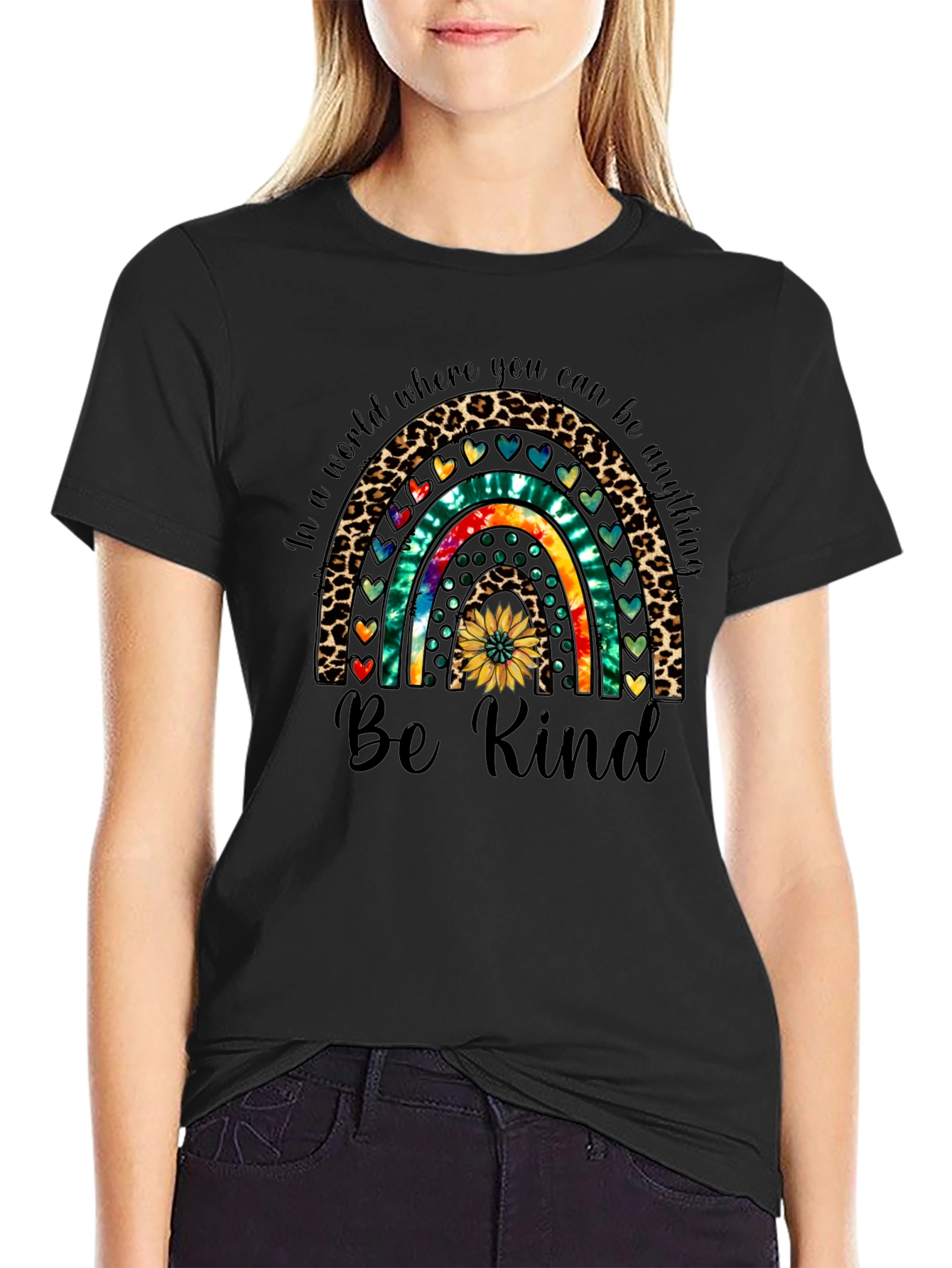 Be Kind Rainbow Graphic Tee
