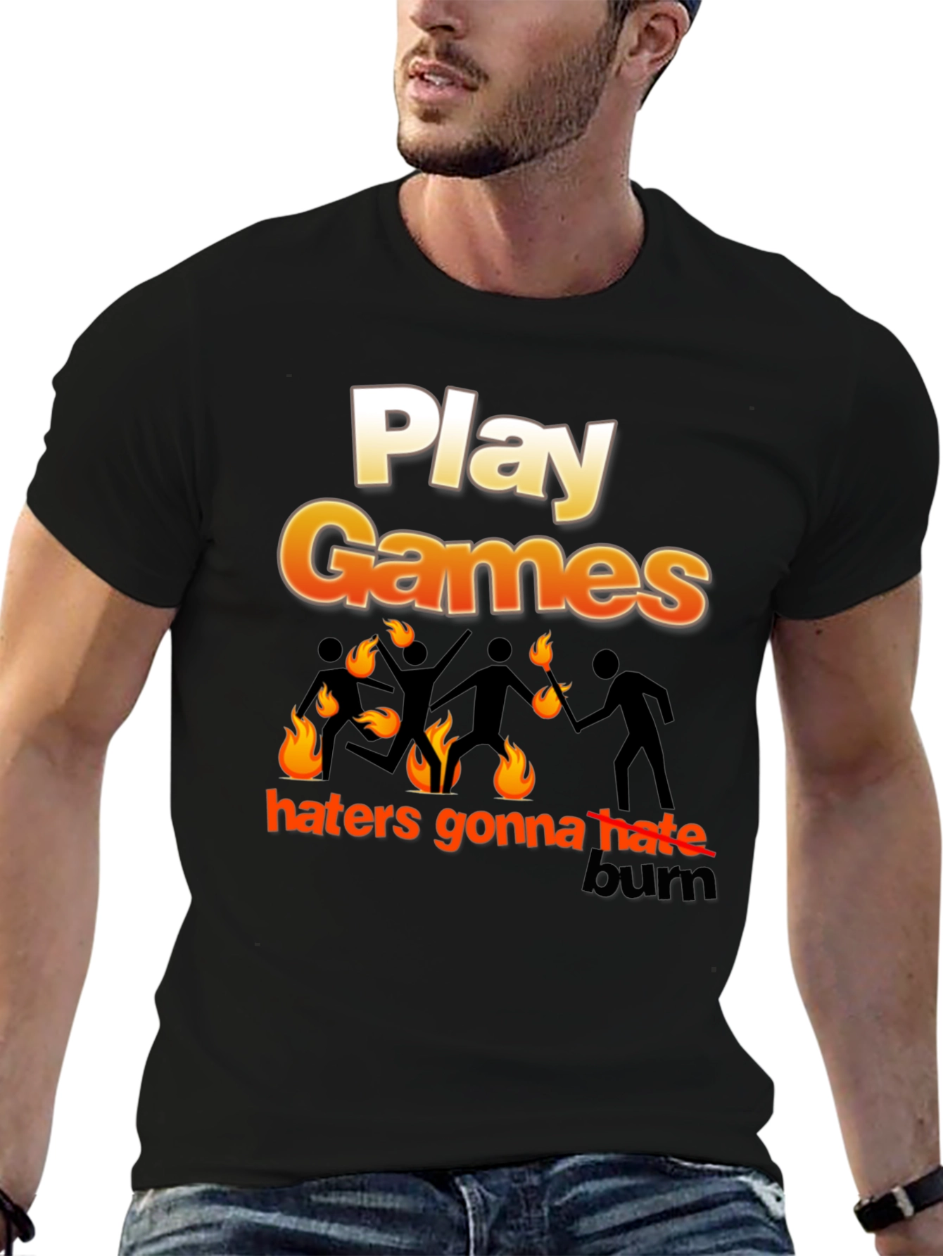 Play Games Haters Gonna Hate Mens T-Shirt