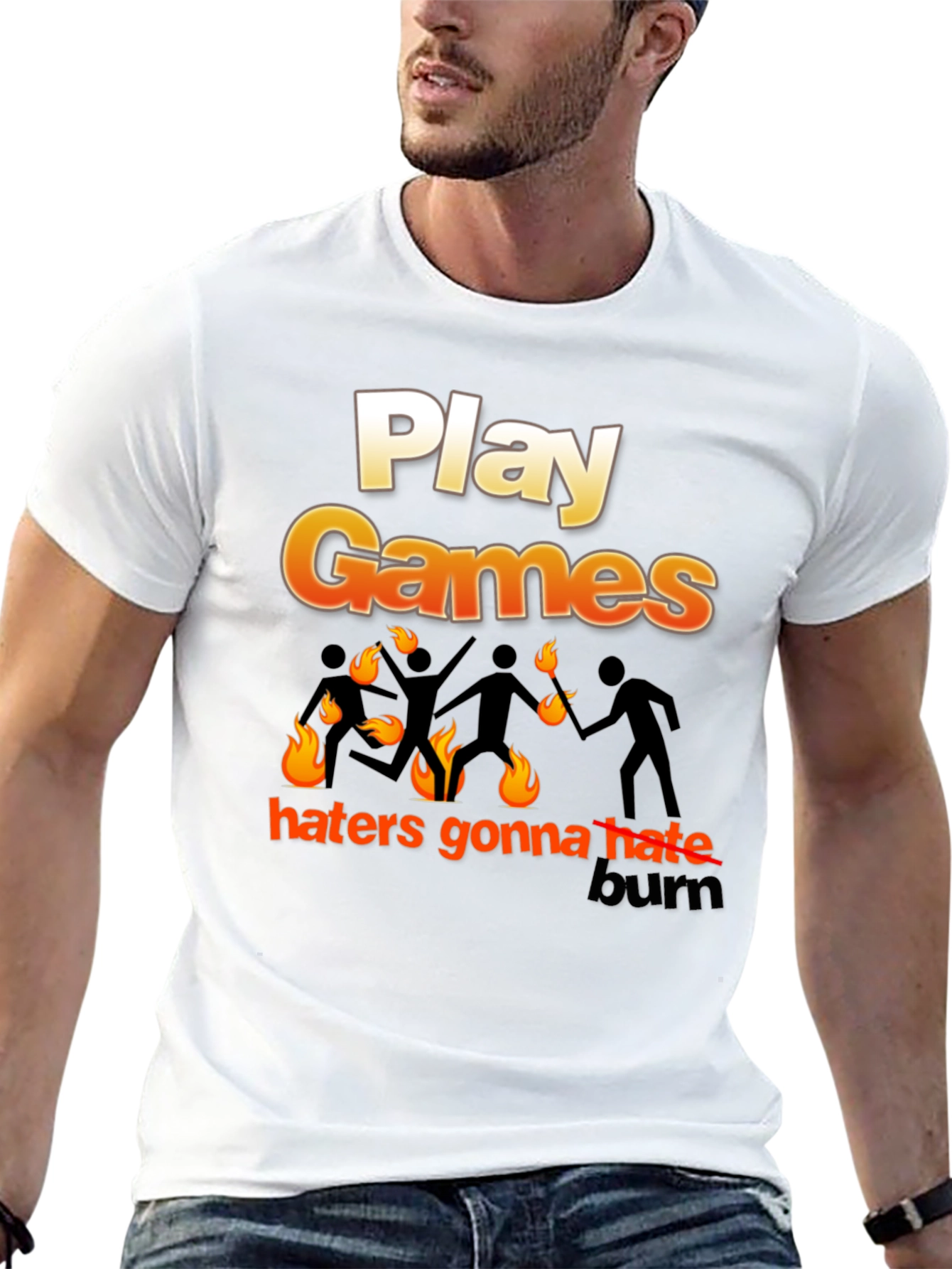 Play Games Haters Gonna Hate Mens T-Shirt