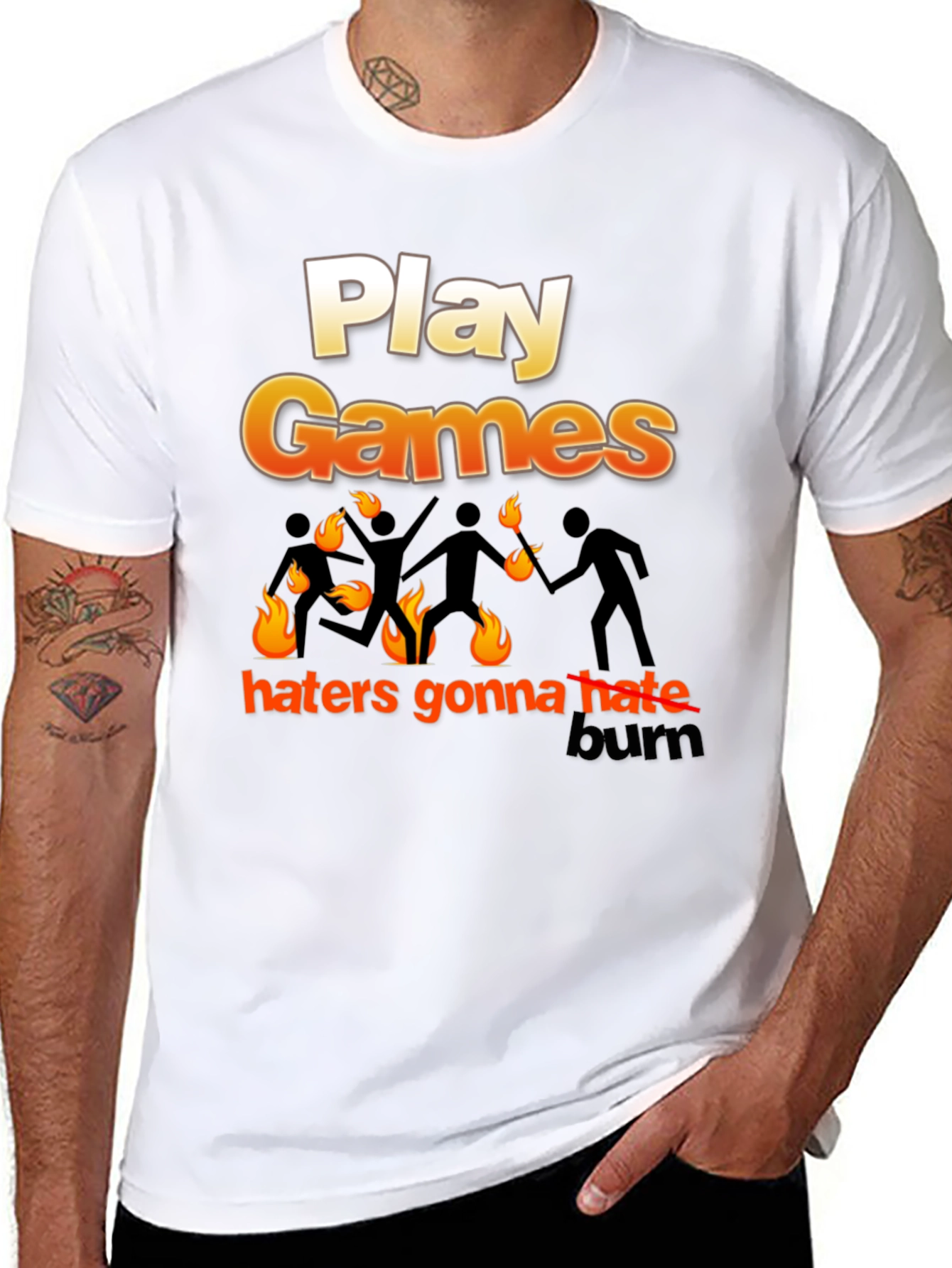 Play Games Haters Gonna Hate Mens T-Shirt