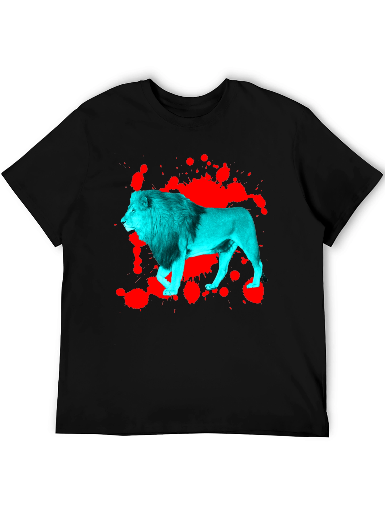 Bold Lion Graphic Tee - Black