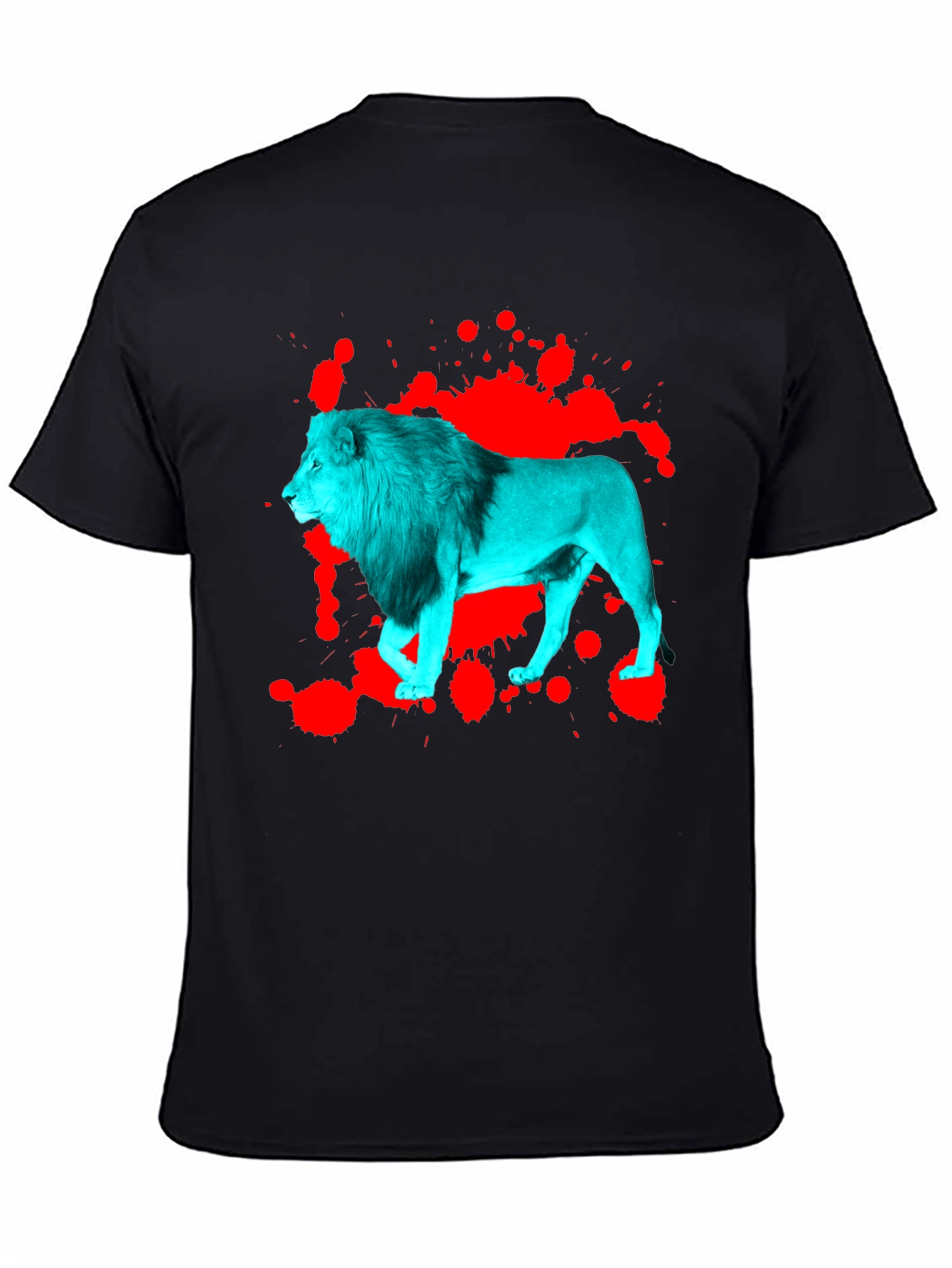 Bold Lion Graphic Tee - Black