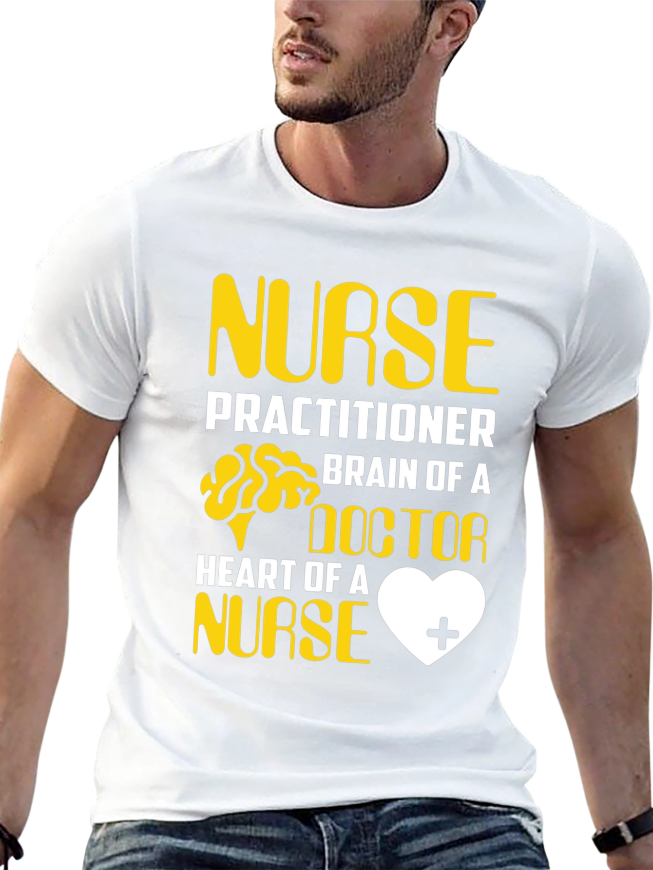 Nurse Practitioner Tee - Brains & Heart