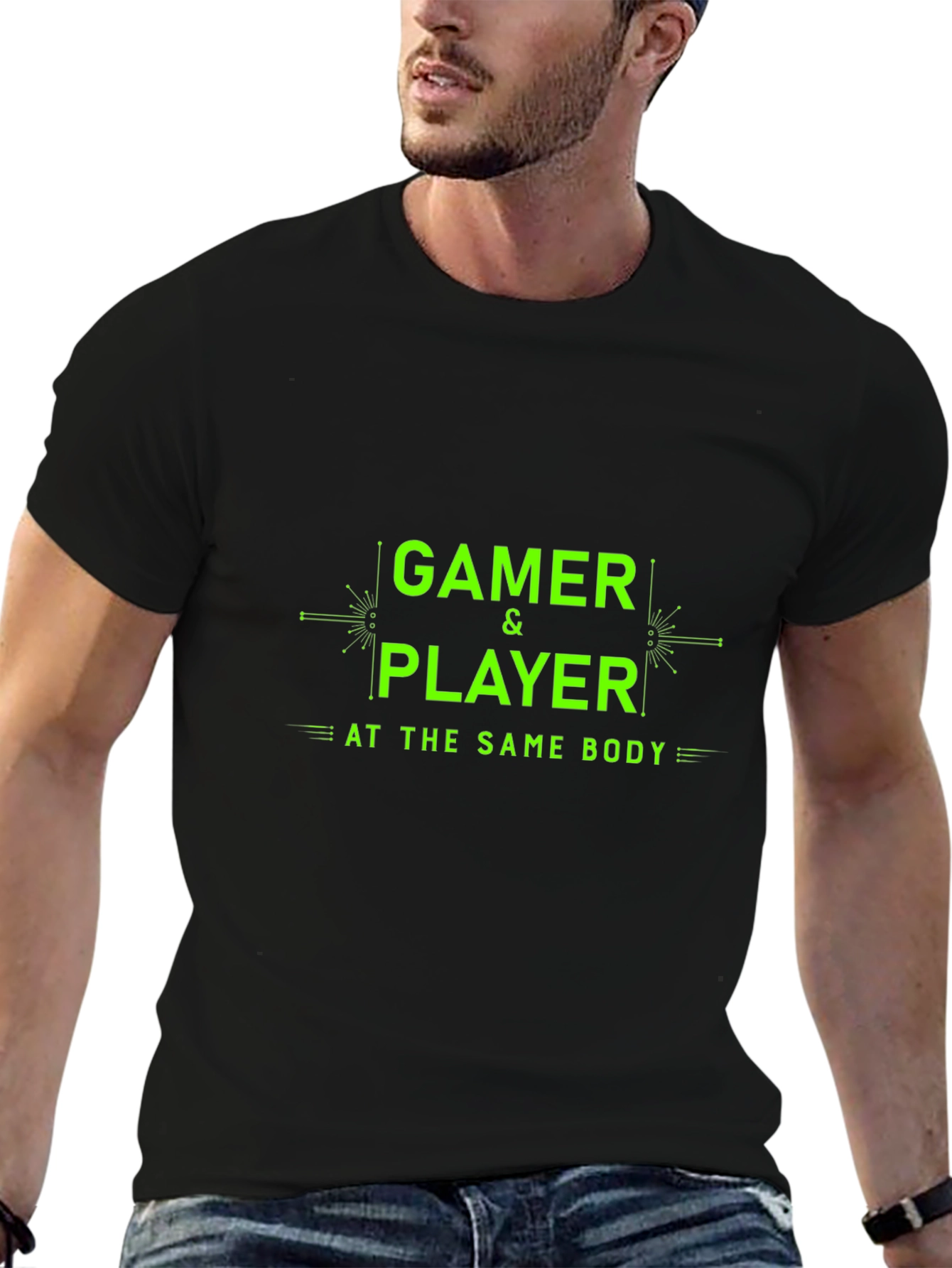 Gamer & Player T-Shirt - Black Cotton Tee