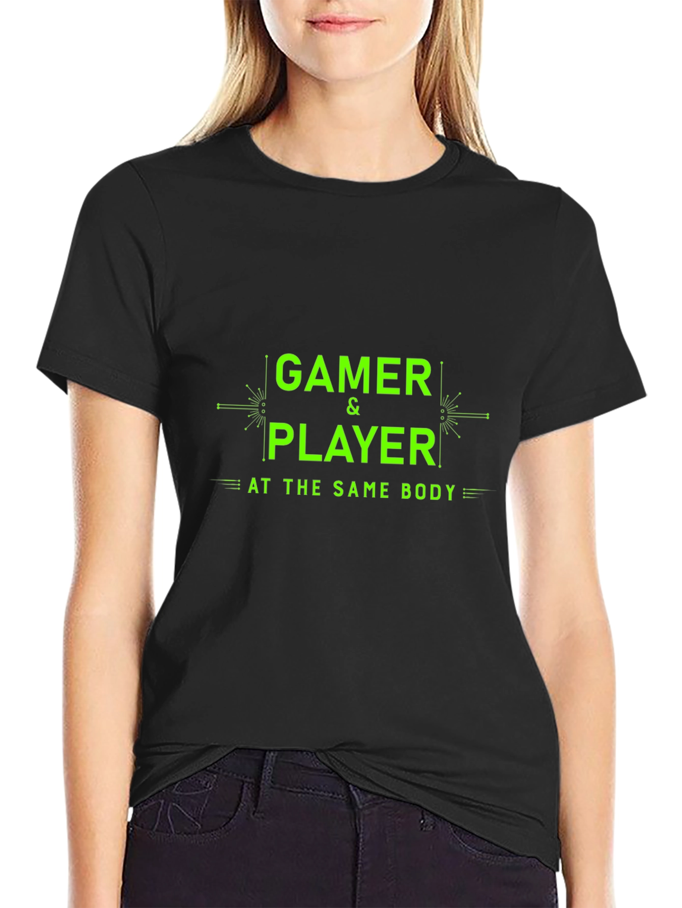 Gamer & Player T-Shirt - Black Cotton Tee