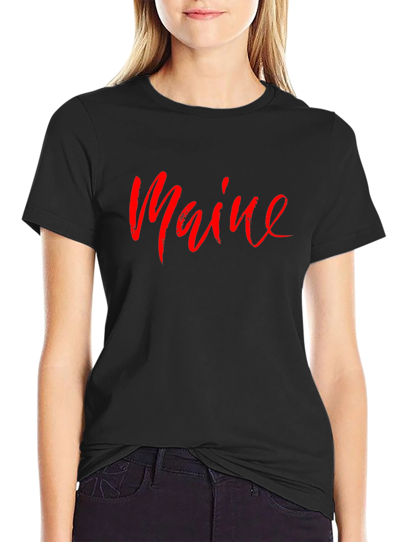 Maine Script T-Shirt - Stylish State Pride Tee