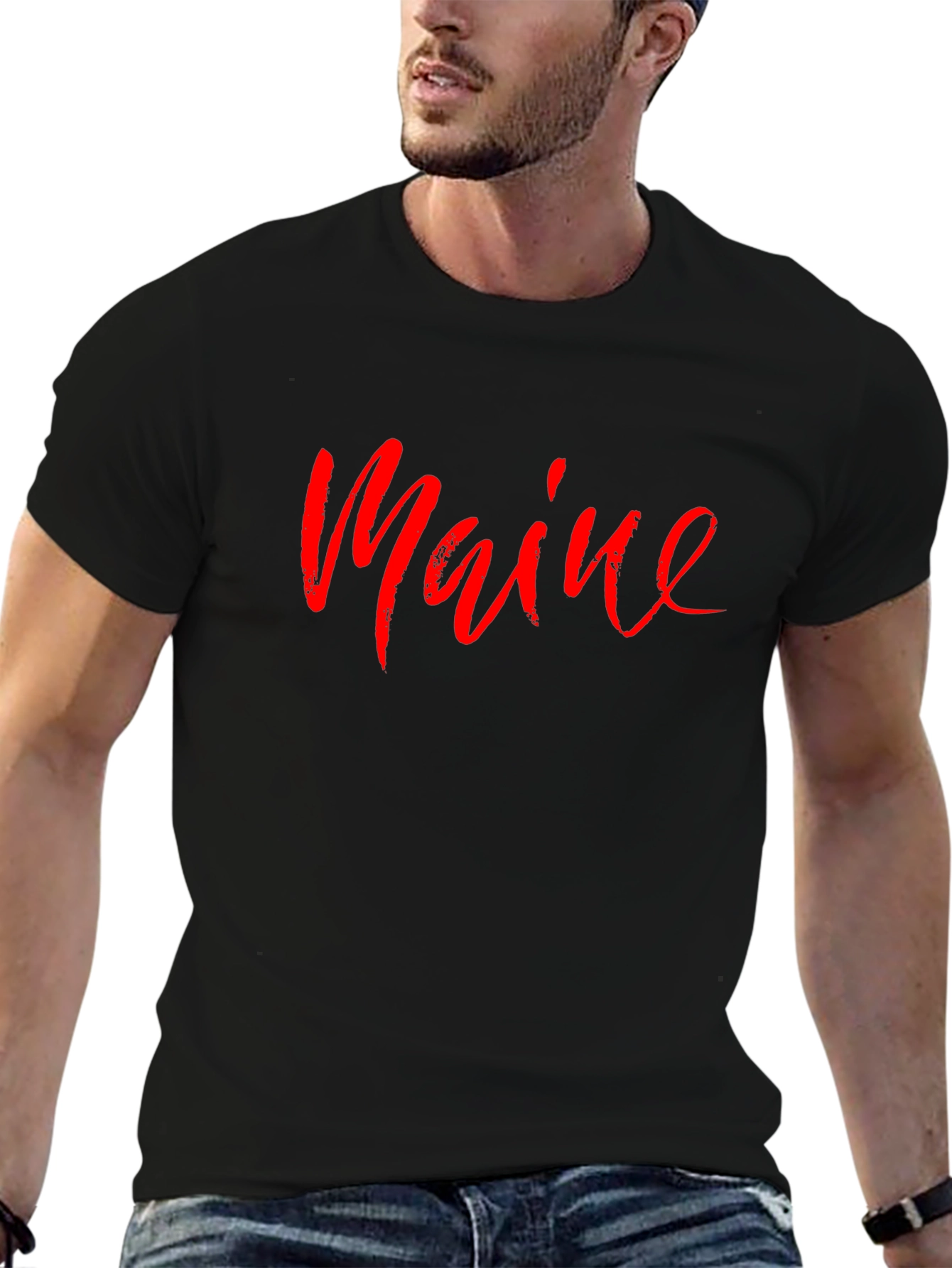 Maine Script T-Shirt - Stylish State Pride Tee