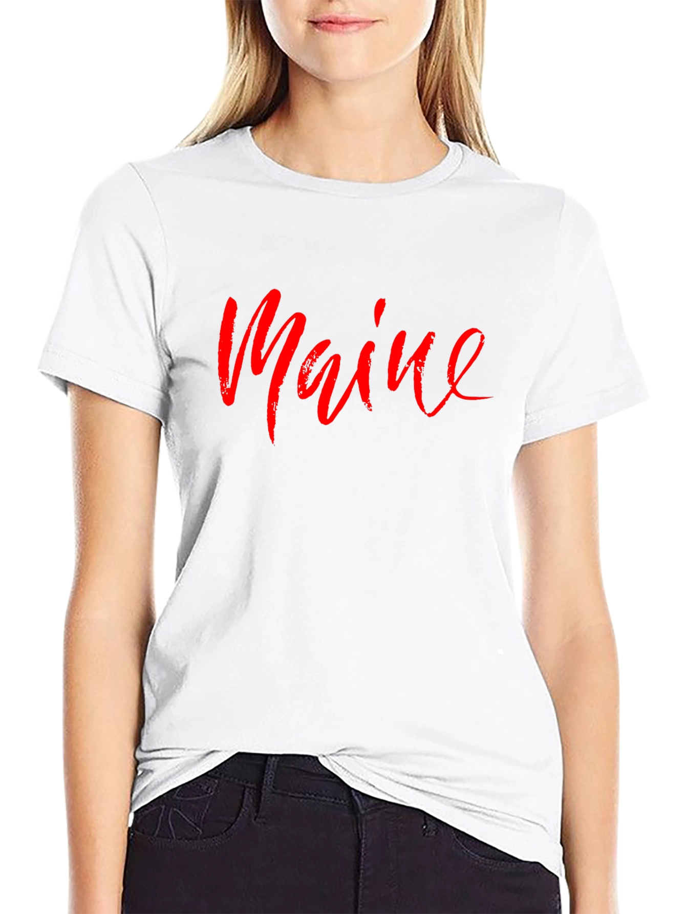 Maine Script T-Shirt - Stylish State Pride Tee