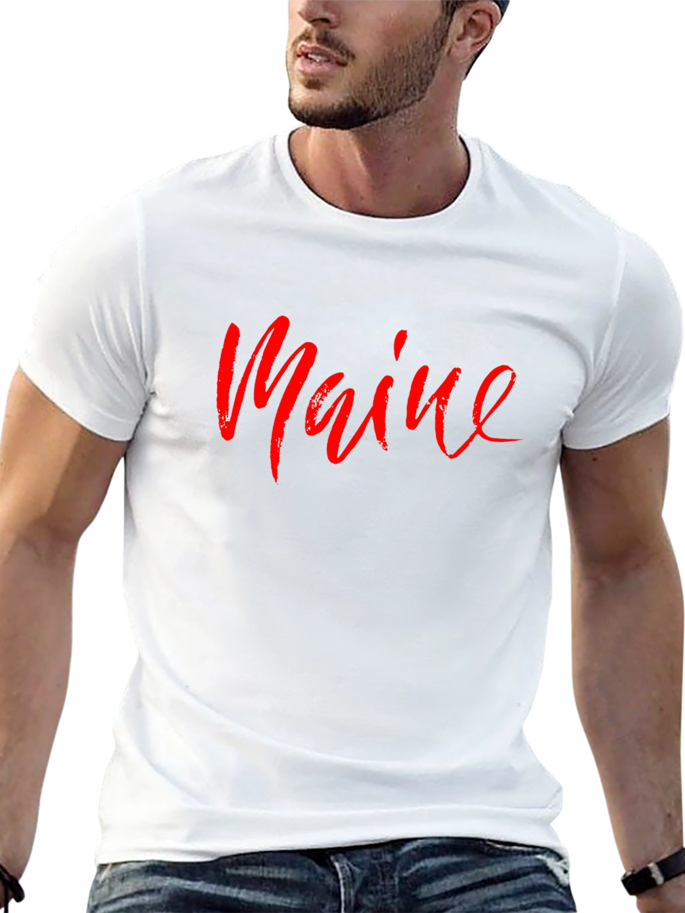 Maine Script T-Shirt - Stylish State Pride Tee