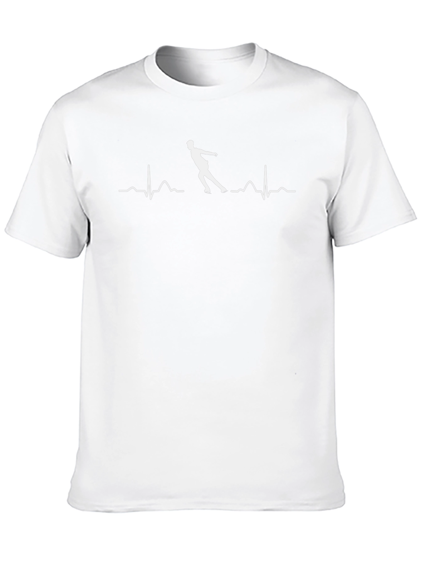 Roller Skate Heartbeat T-Shirt - Black Cotton Tee