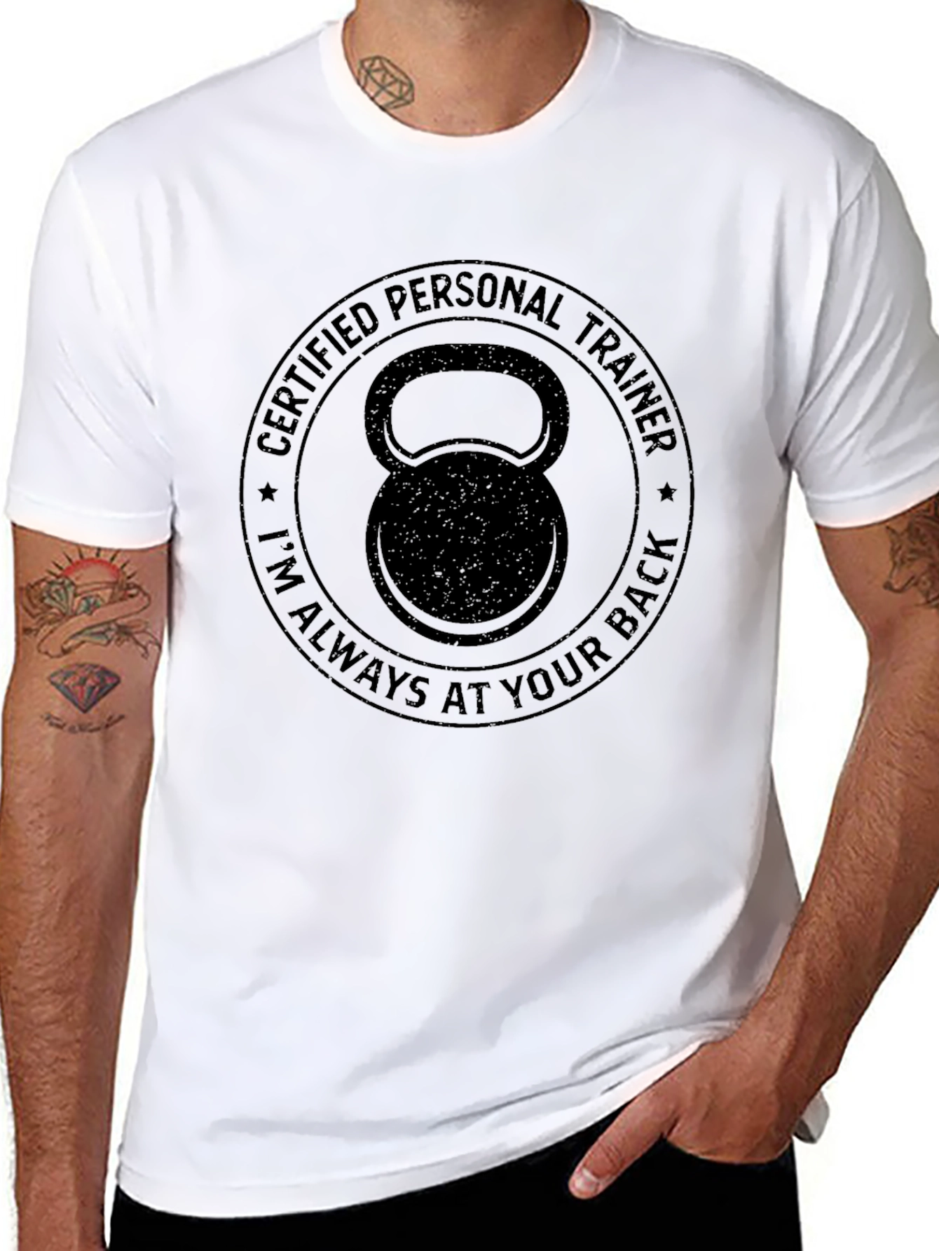 Certified Personal Trainer T-Shirt - Kettlebell Design