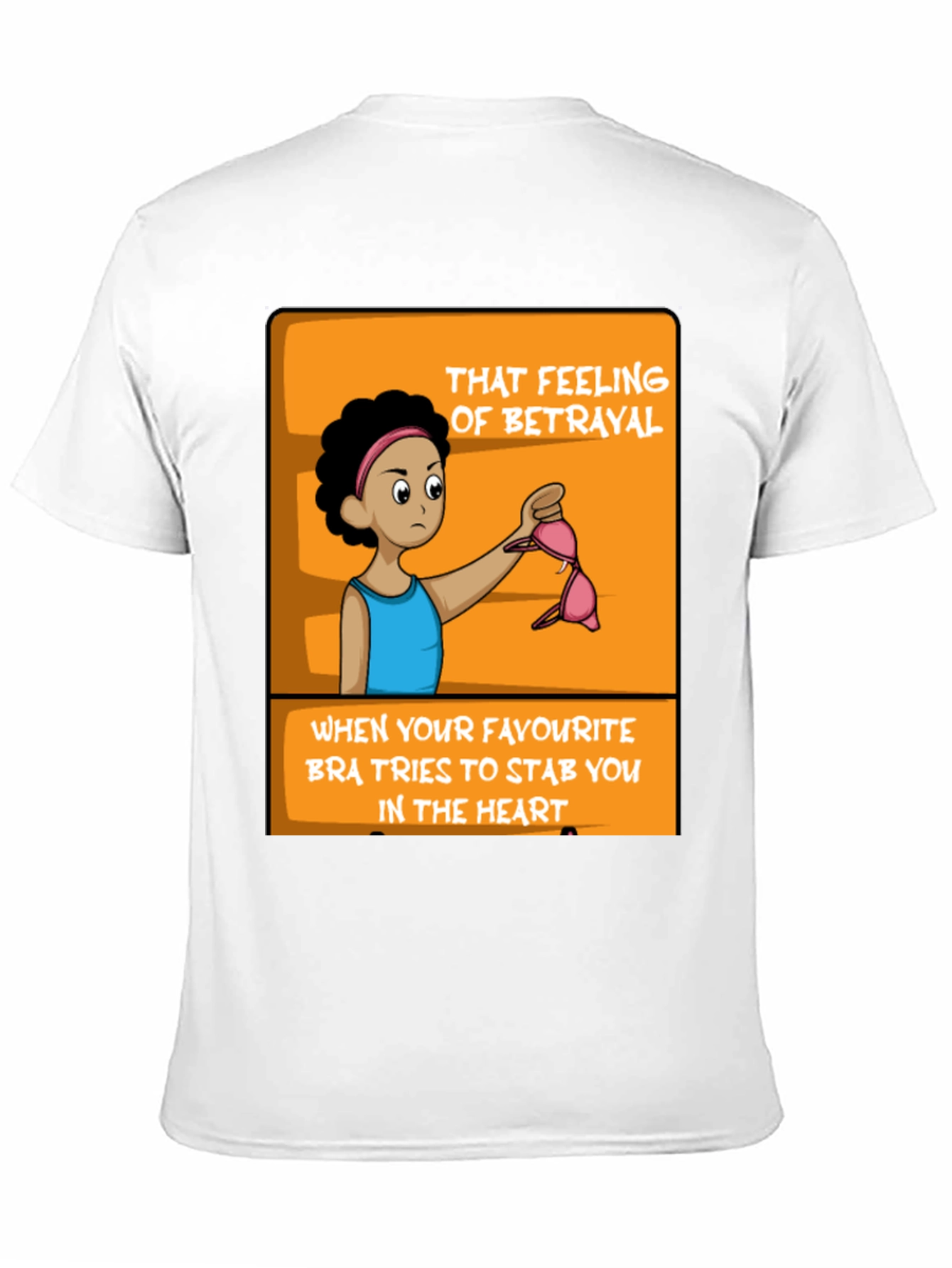 Betrayal Bra Funny Graphic Tee - Black