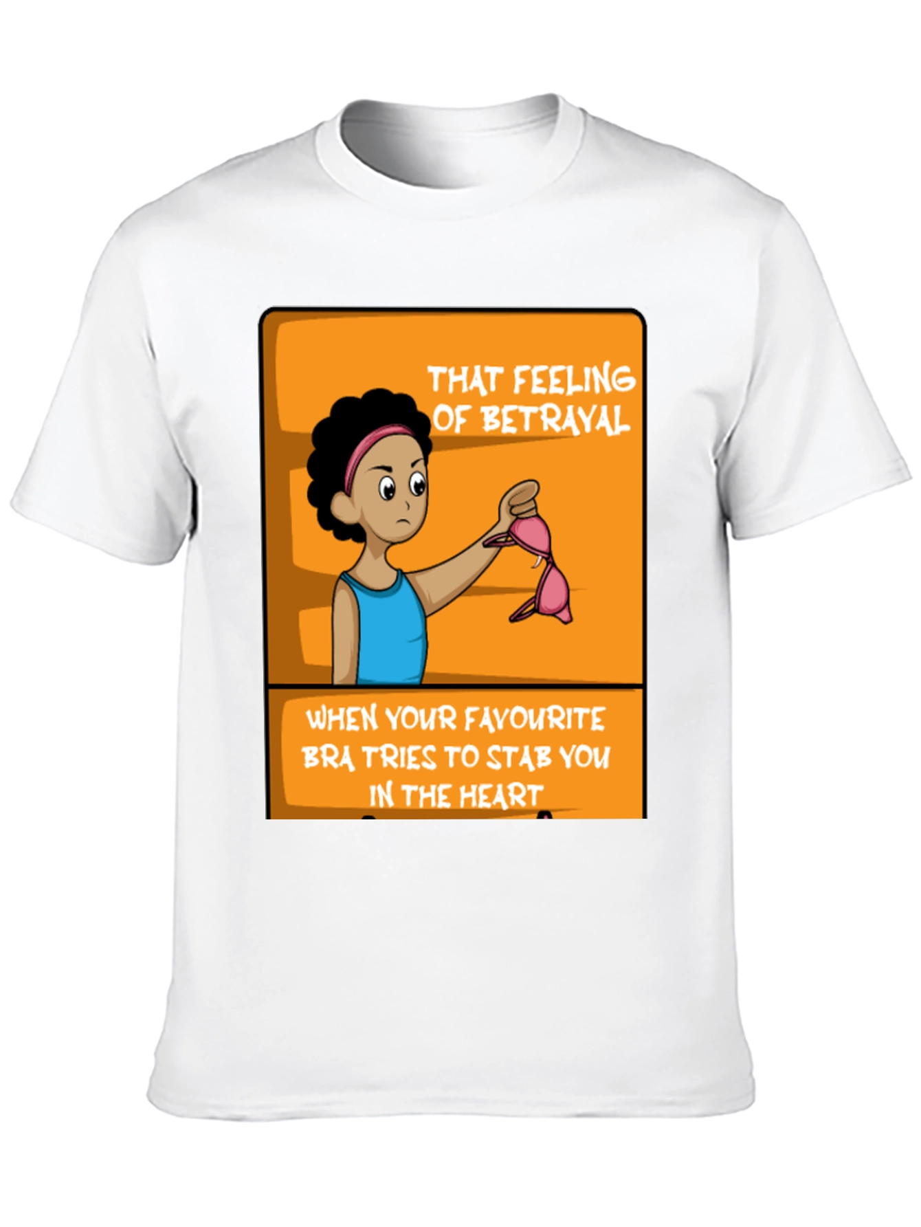 Betrayal Bra Funny Graphic Tee - Black