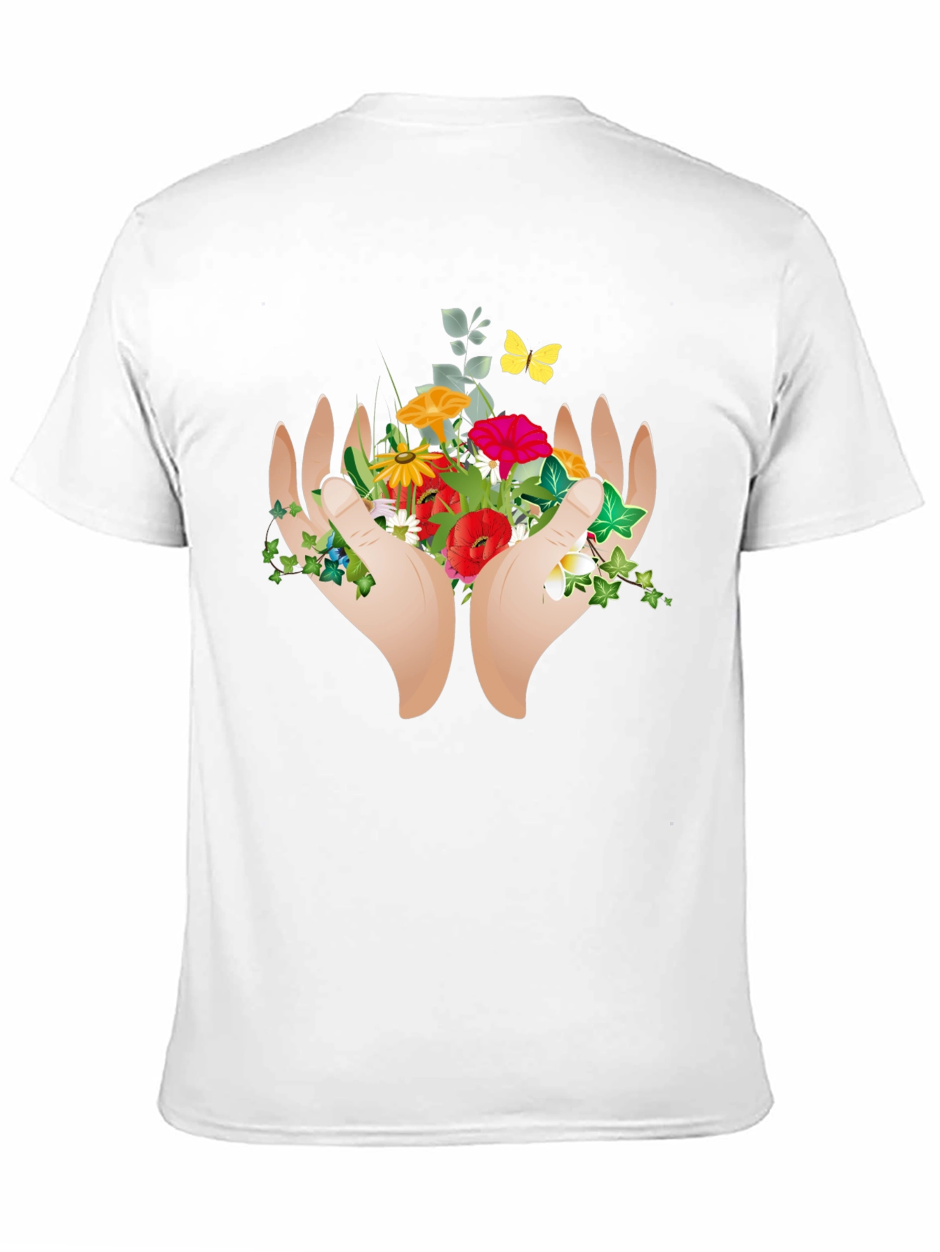 Nature Hands Graphic Tee - Black Casual Shirt