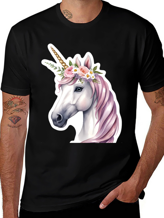 Unicorn Graphic Black Tee - Magical Style