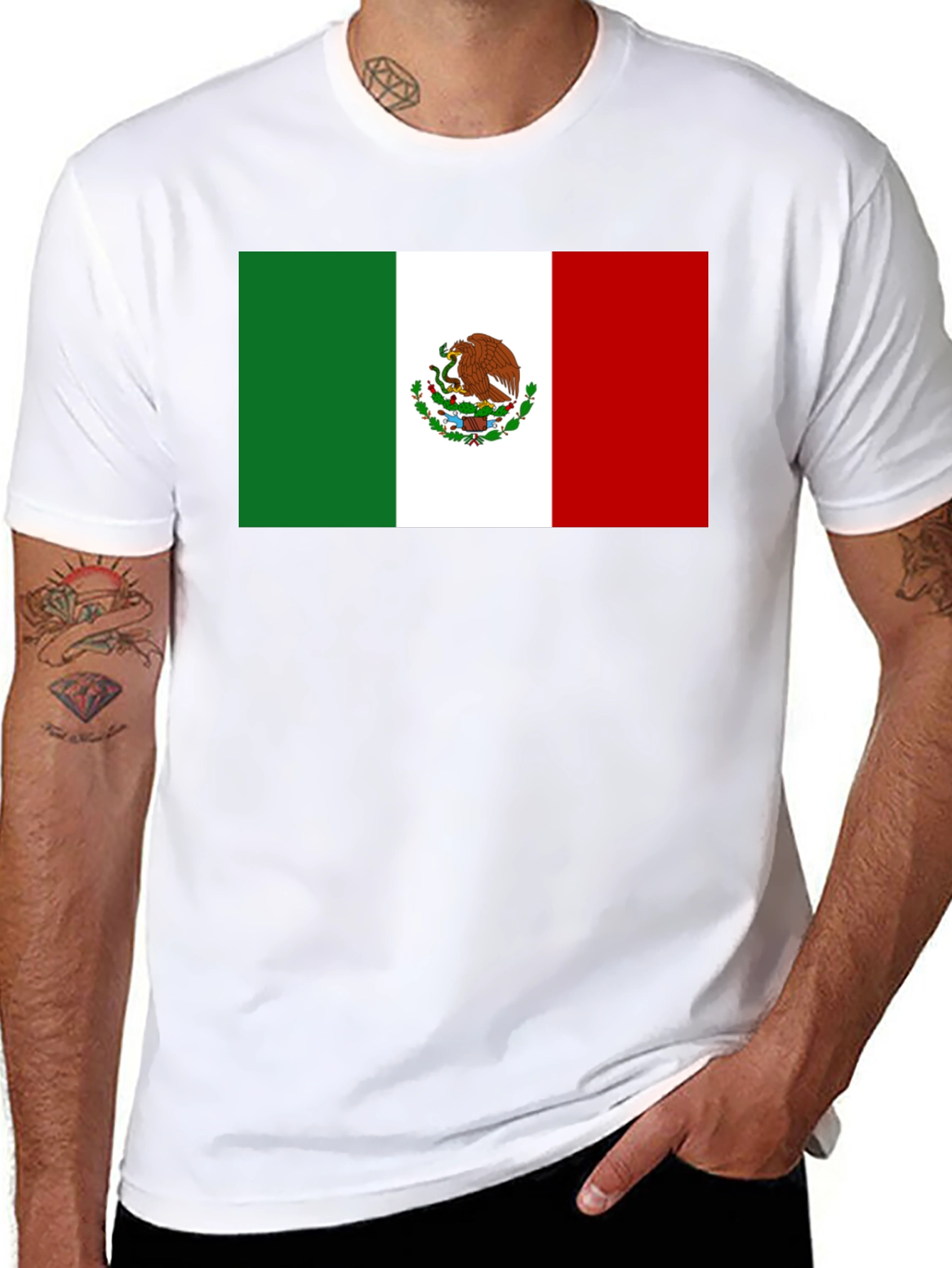 Mexico Flag T-Shirt - Black - National Pride