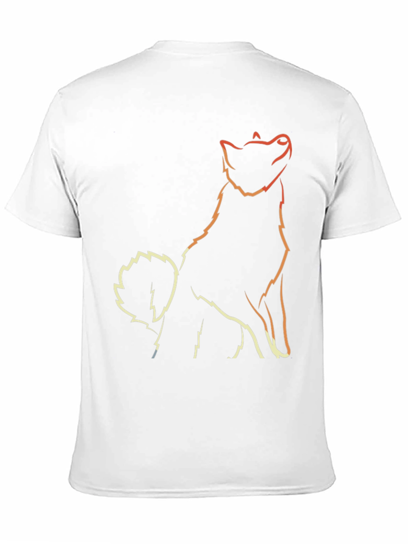 Minimalist Dog Outline Black T-Shirt
